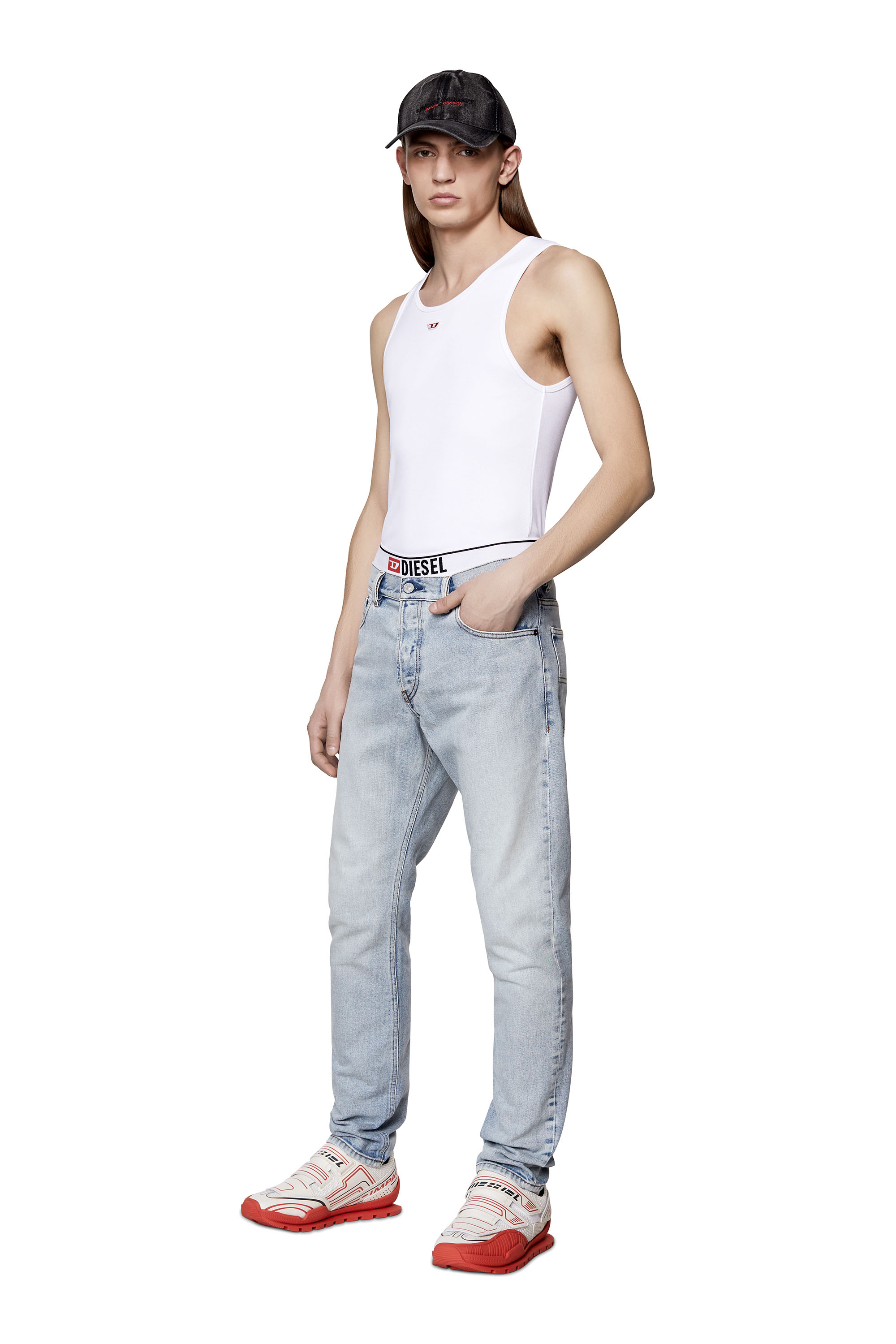 Diesel - Straight Jeans 1995 D-Sark 09C14, Man's Straight Jeans - 1995 D-Sark in Light Blue - 2