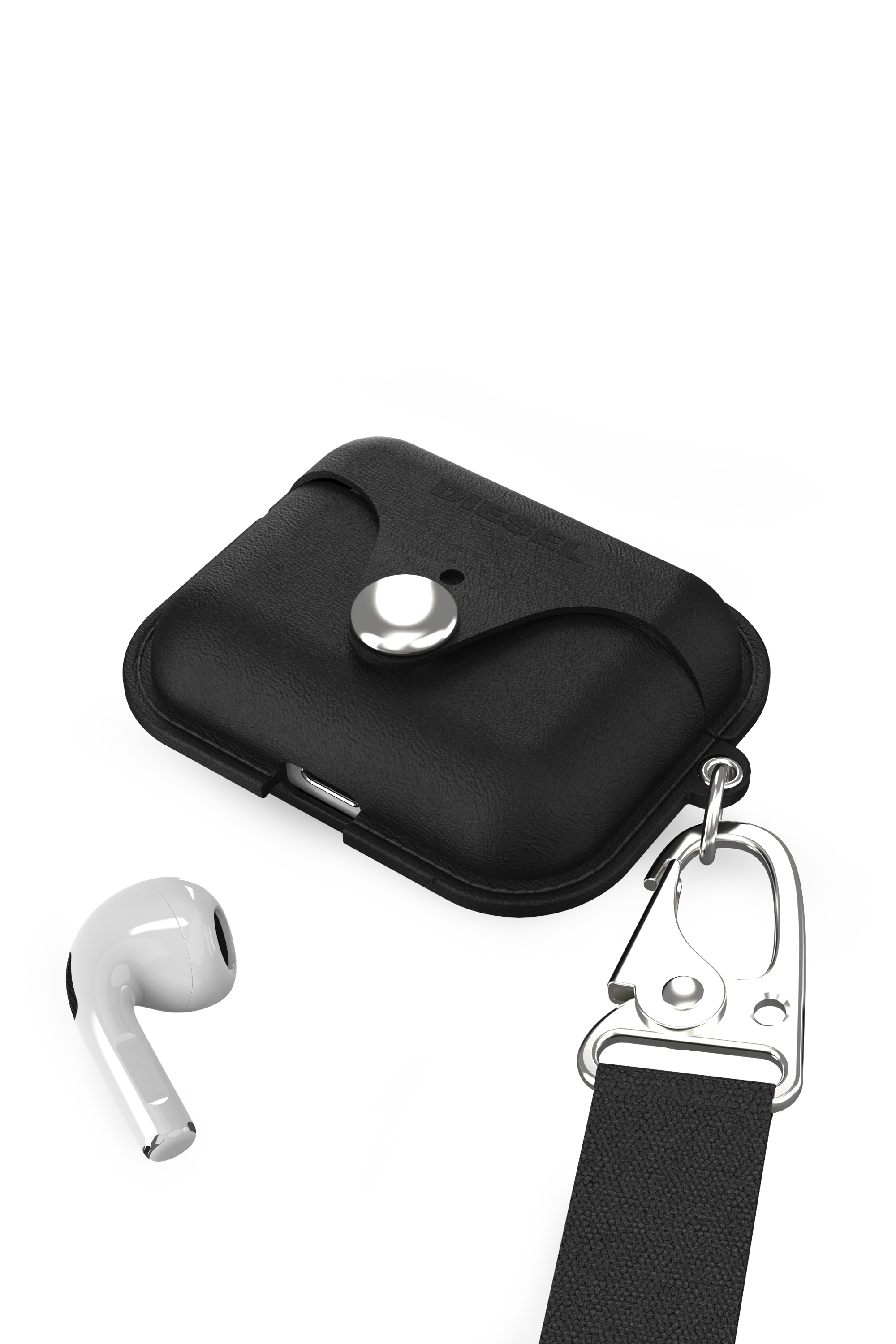 Diesel - 50082 AIRPOD CASE, Unisex's Airpod case leather for AirPods 3 in Black - 4