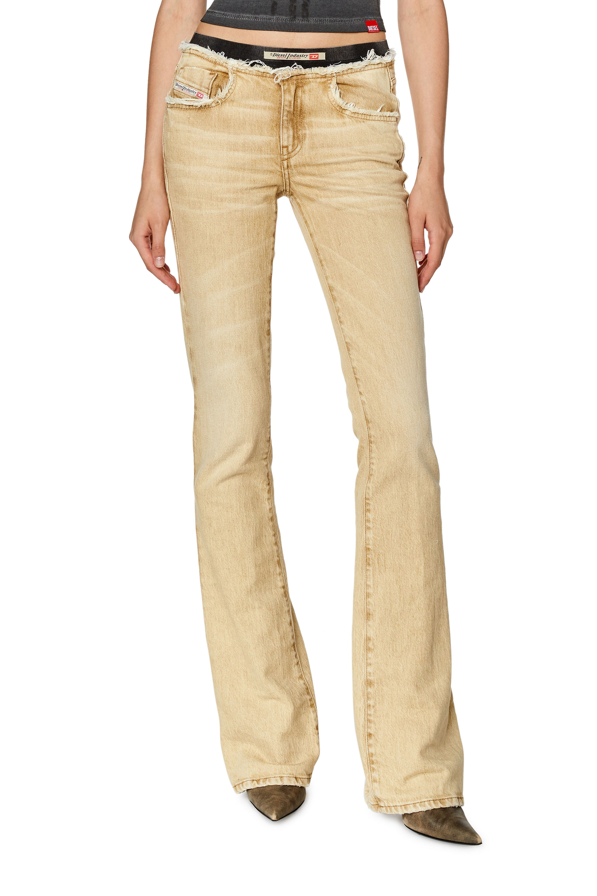 Diesel - Woman's Bootcut and Flare Jeans 1969 D-Ebbey 09G94, Light Brown - 1