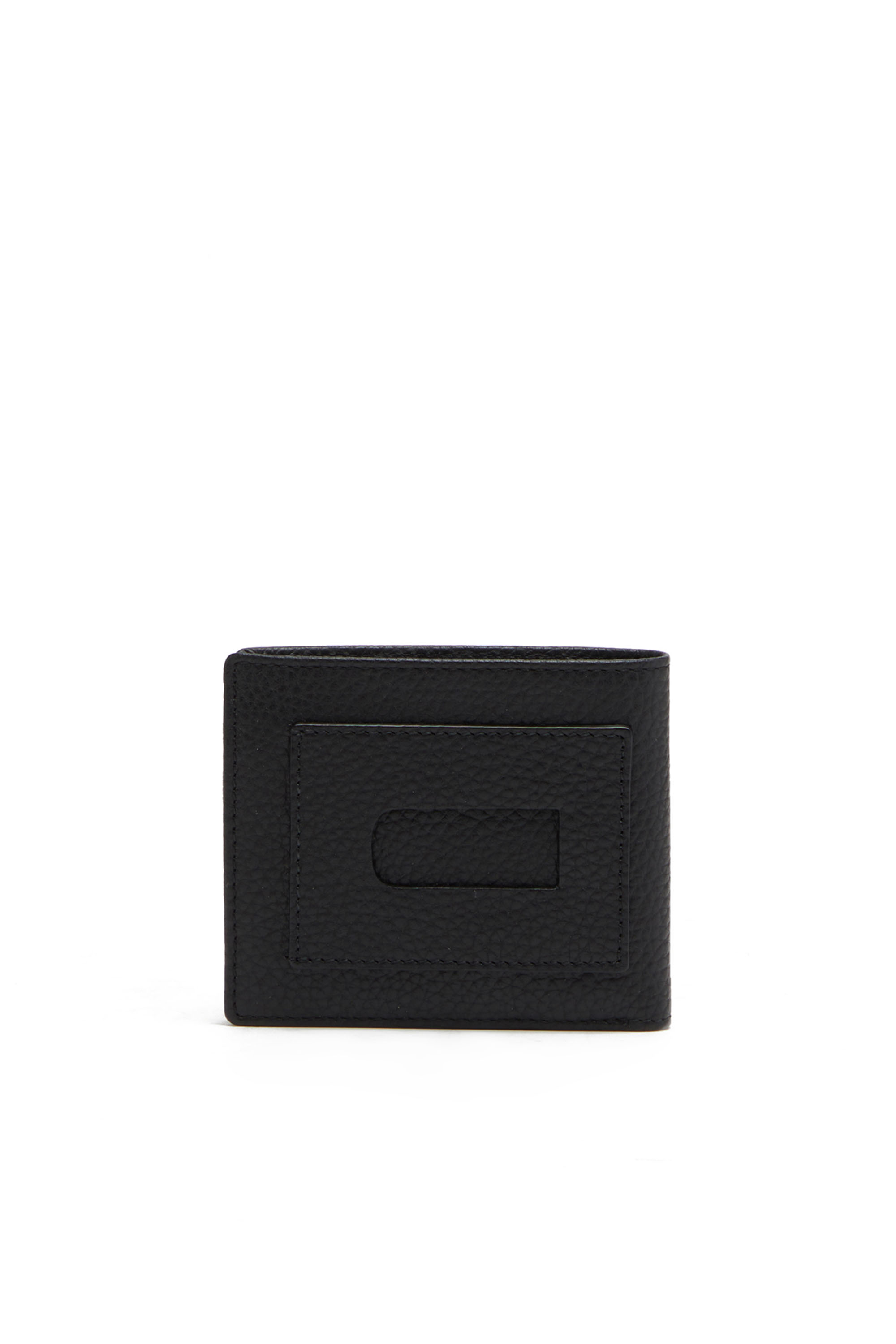 Diesel - BI-FOLD COIN S, Man's Bi-fold wallet in grainy leather in Black - 2