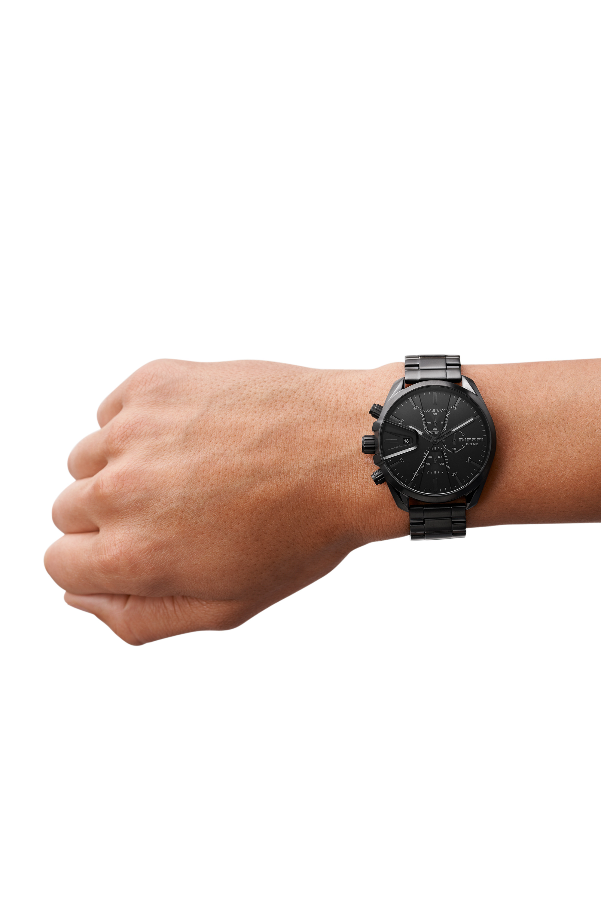 Diesel - DZ4537, Man's MS9 chronograph black stainless steel watch in Black - 4