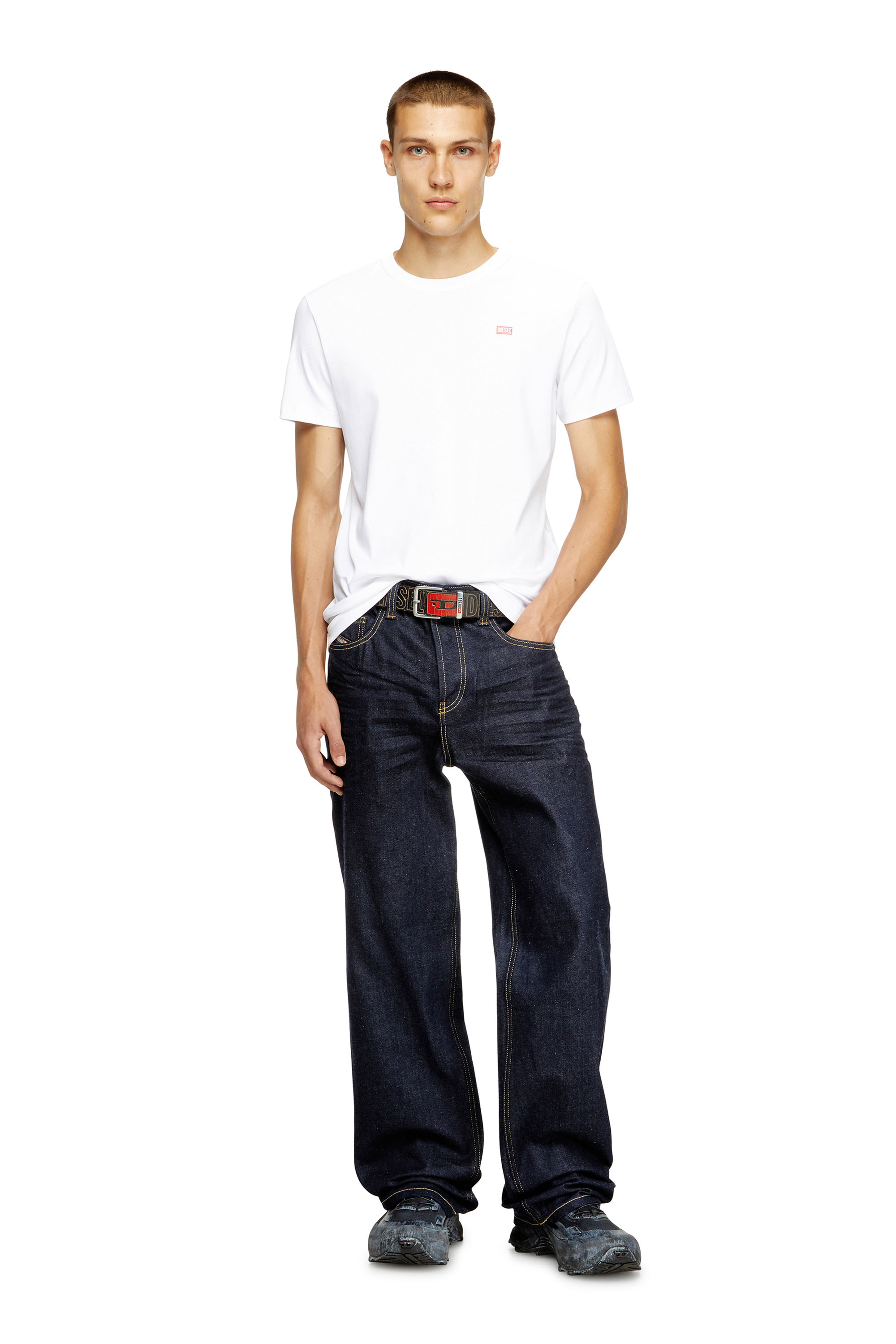 Diesel - T-MIEGOR-K77, Man's T-shirt in mercerised cotton in White - 2