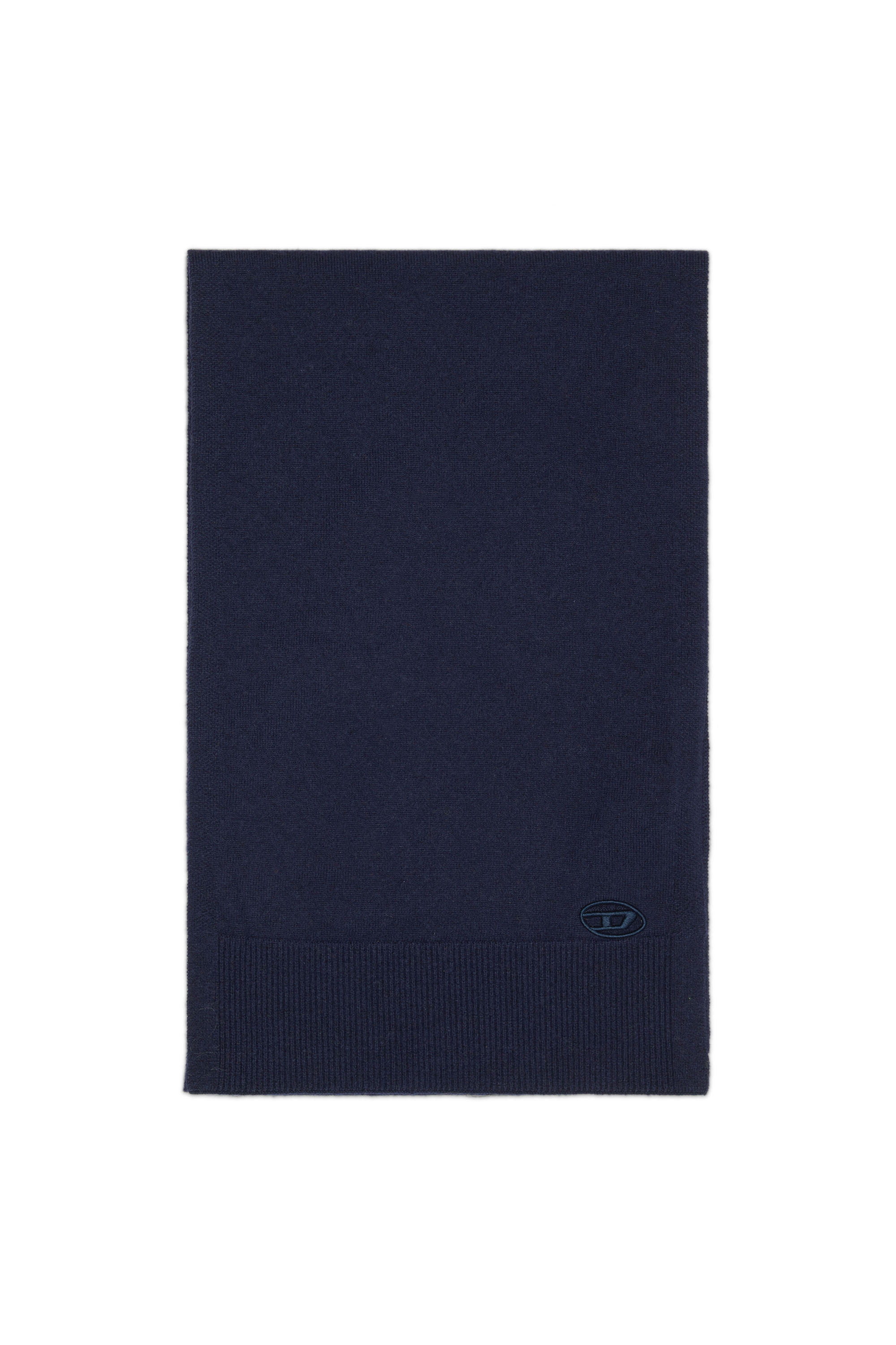 Diesel - K-REVOLVE, Unisex's Scarf with embroidered Oval D logo in Dark Blue - 1