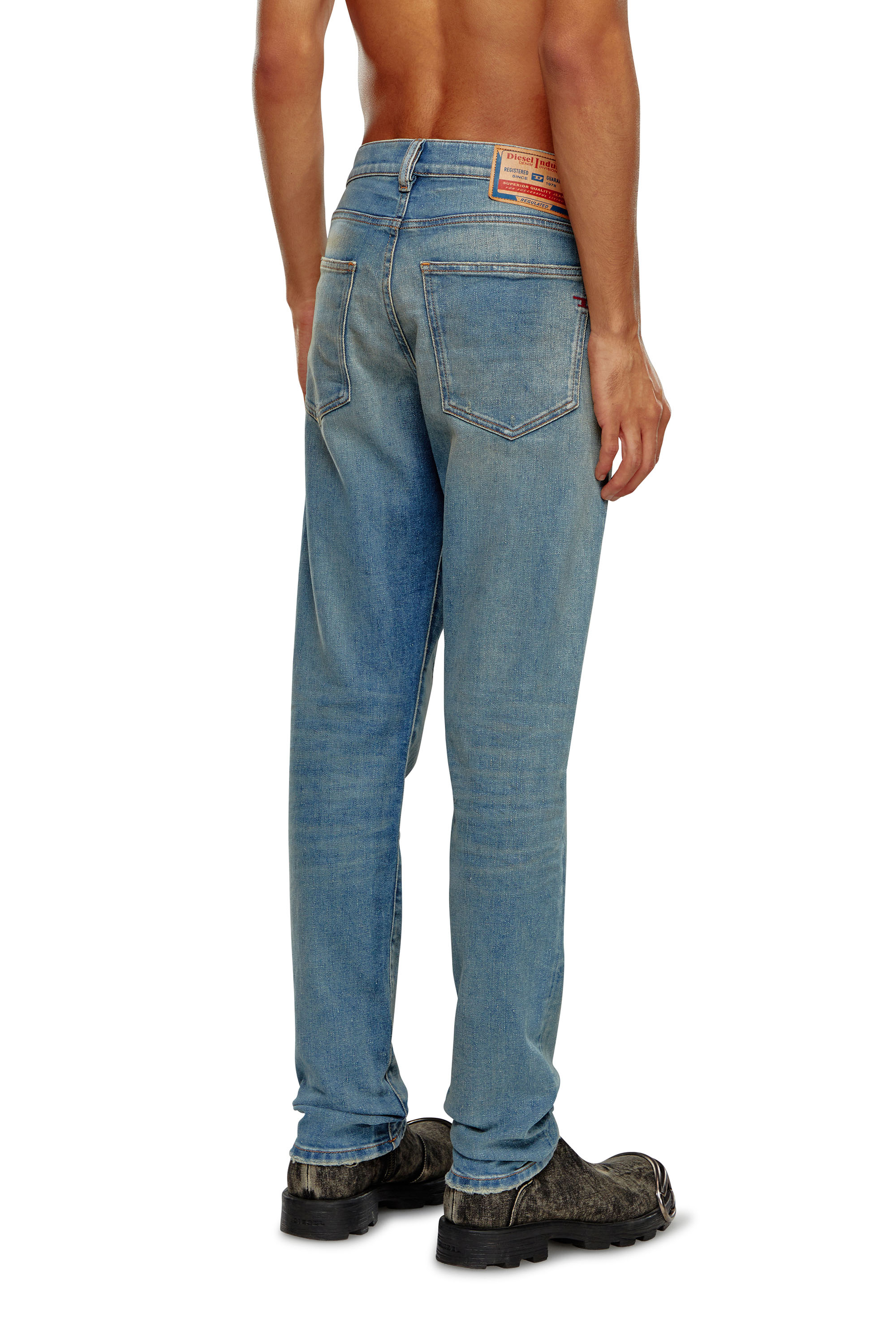 Diesel - Man's Slim Jeans 2019 D-Strukt 09H50, Medium blue - 4