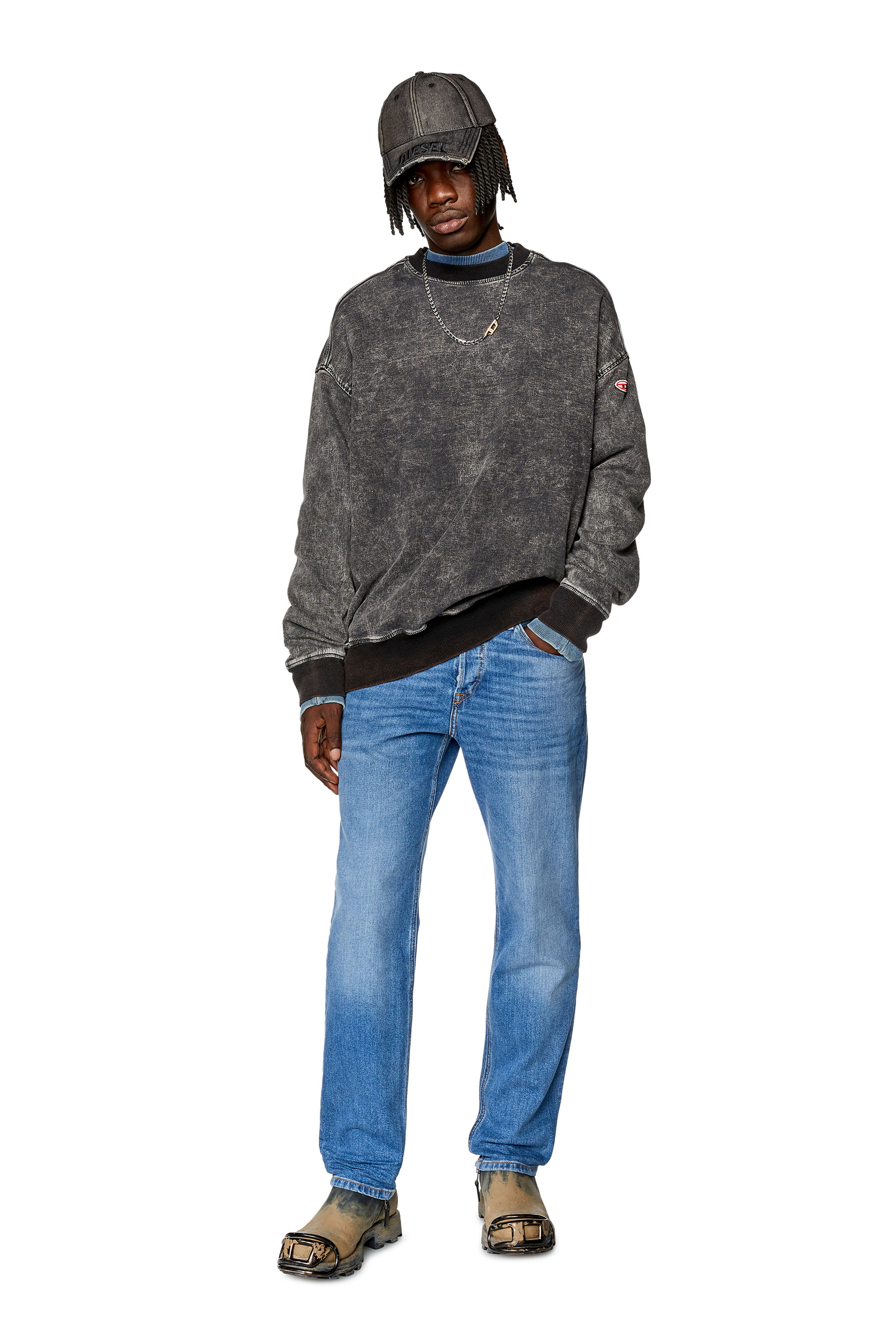 Diesel - Man's Tapered Jeans 2023 D-Finitive 0ENAS, Light Blue - 2