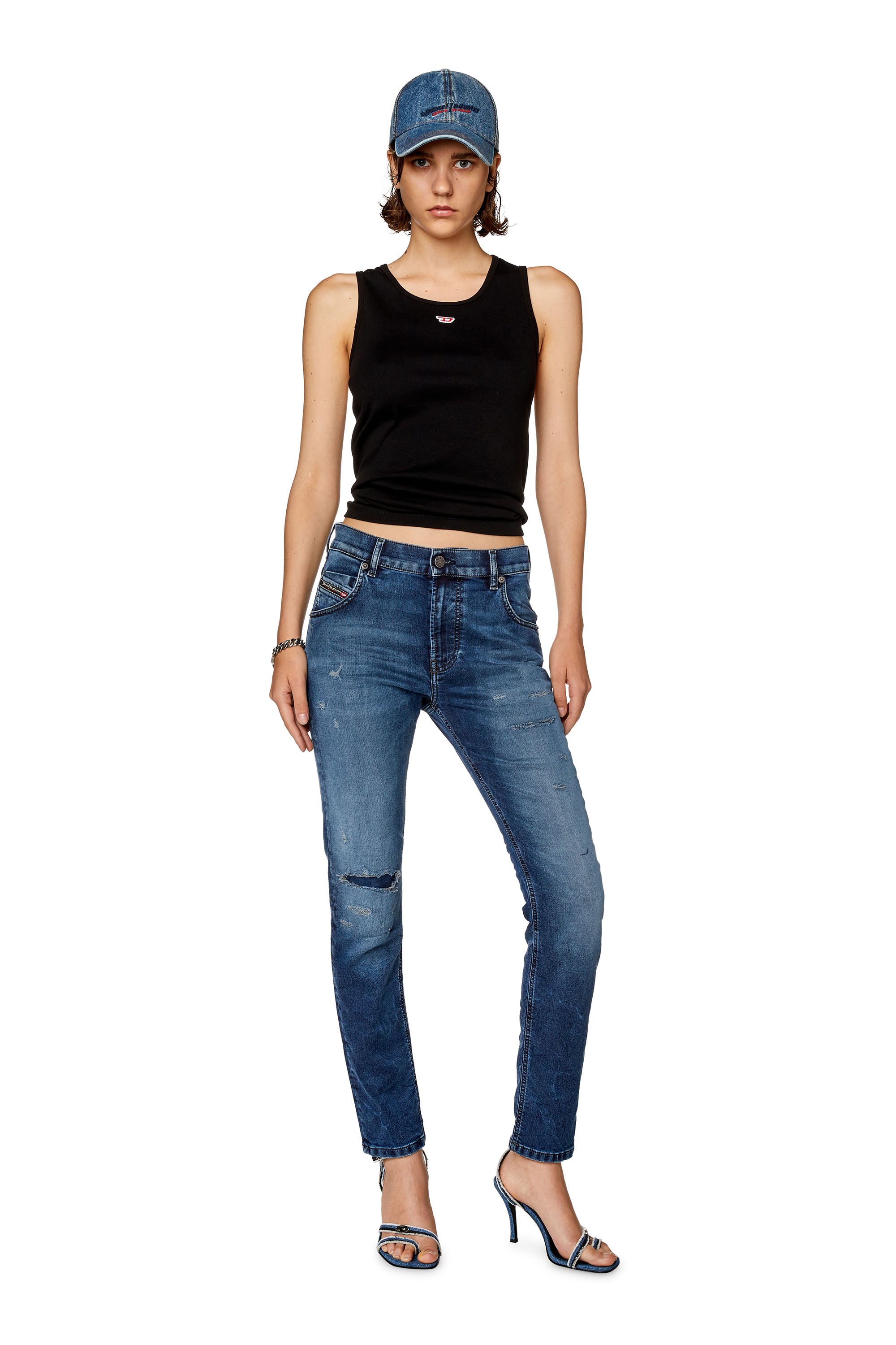 Diesel - Boyfriend 2031 D-Krailey Joggjeans® E9H11, Woman's Boyfriend 2031 D-Krailey Joggjeans® in Dark Blue - 2