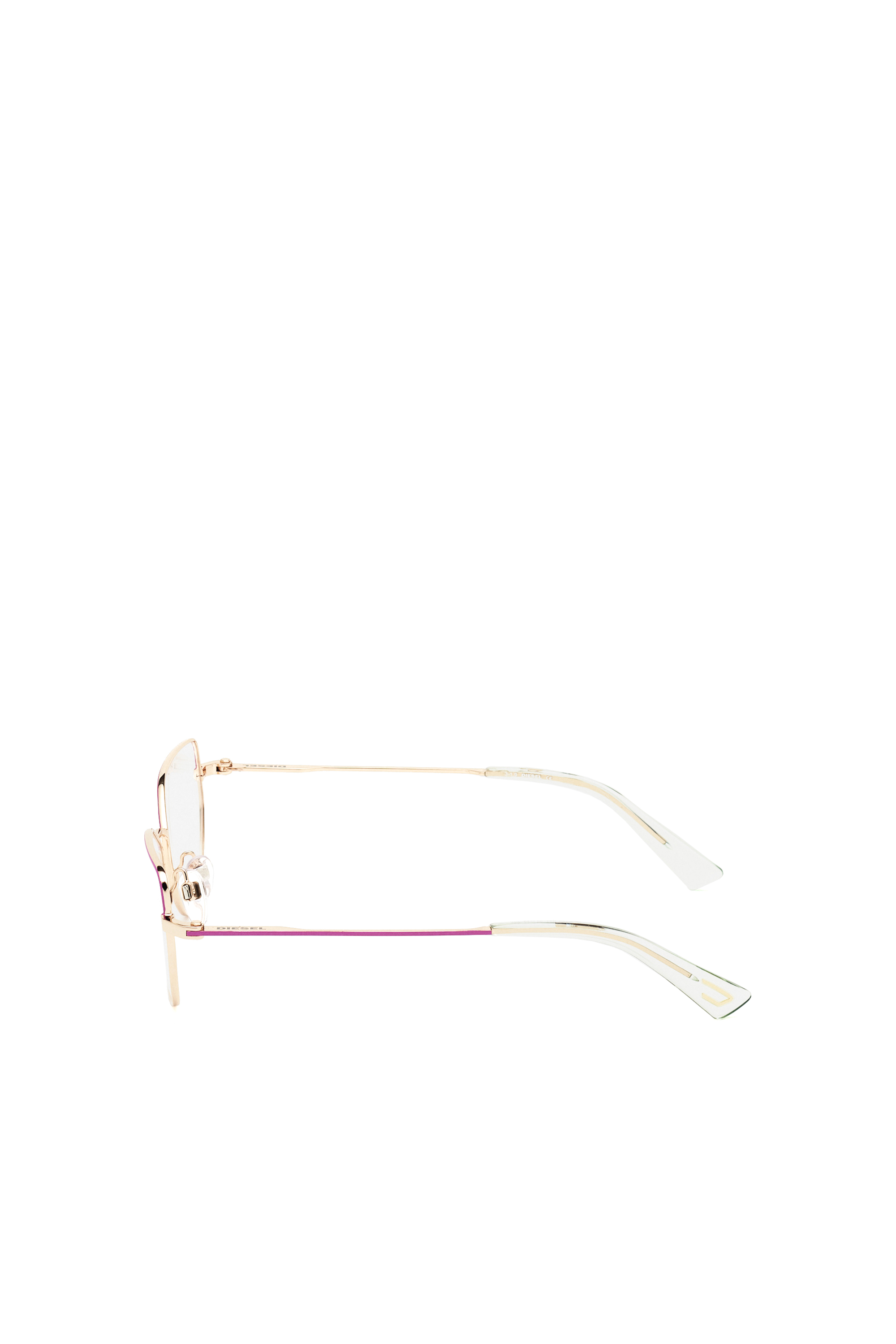 Diesel - DL5355, Woman's Metal cat-eye eyeglasses in Pink - 3