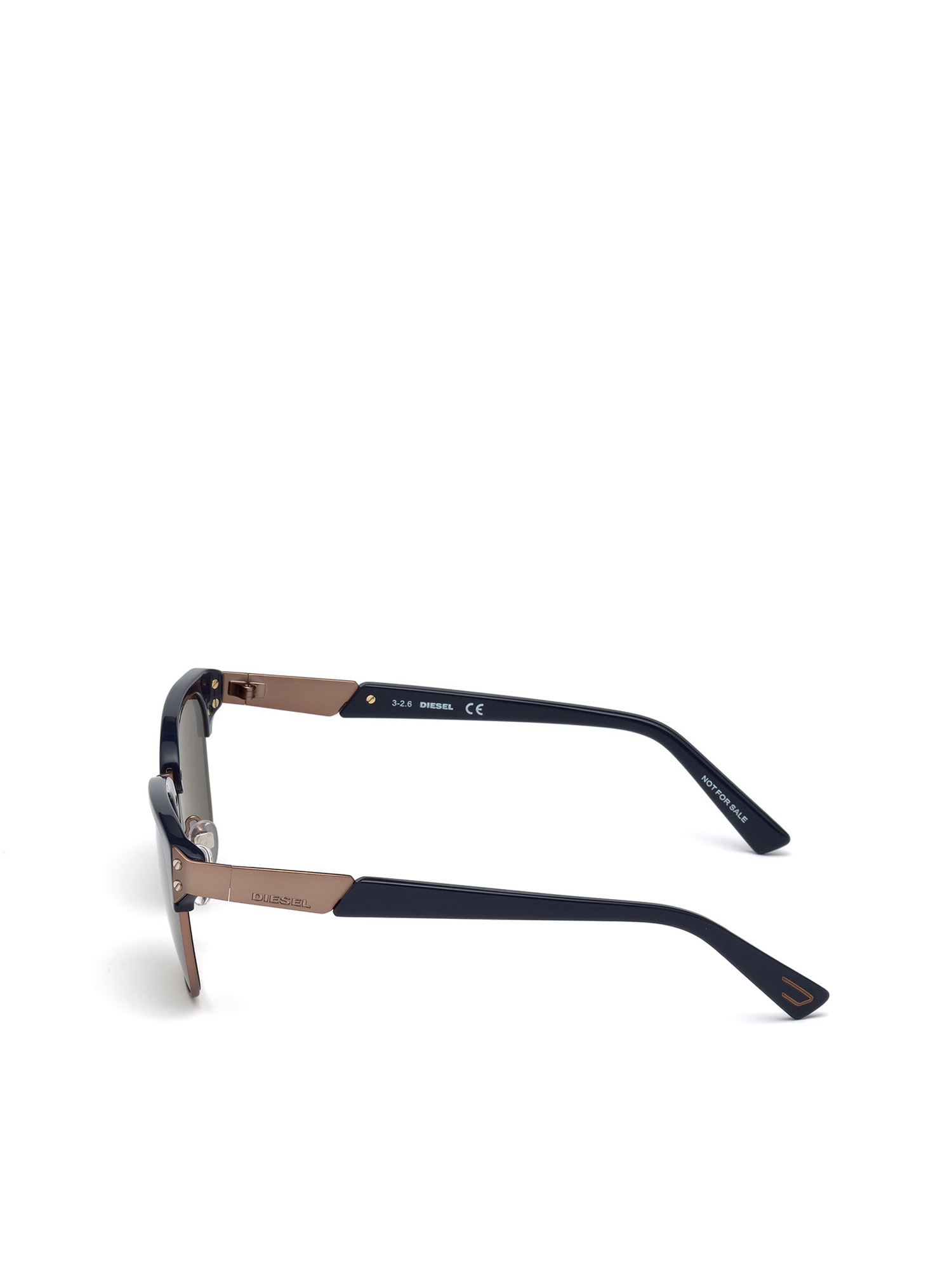 Diesel - DL0235, Unisex's Iconic metal bridge eyewear in Blue - 3