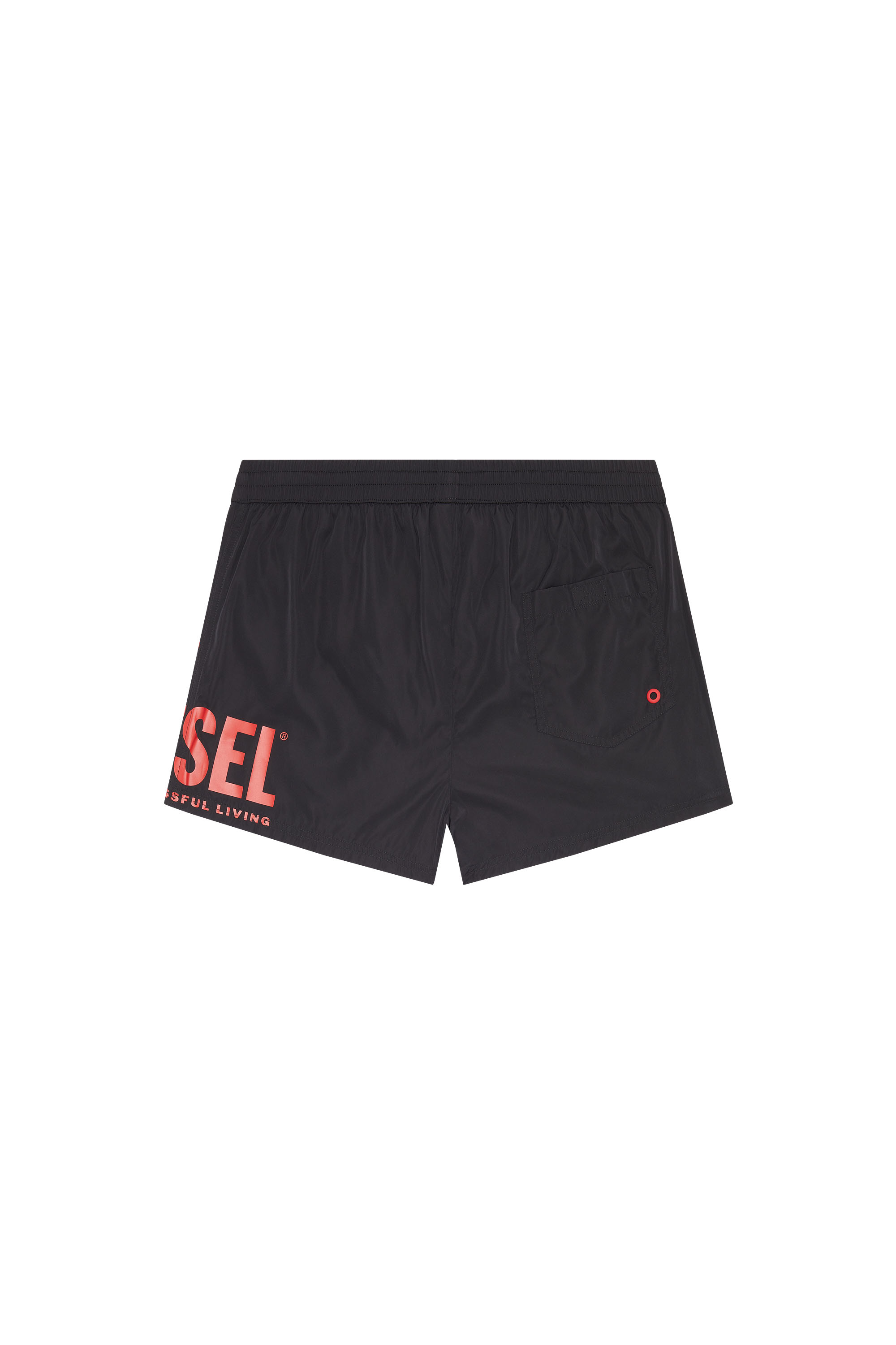 Diesel - BMBX-MIKE, Man's Swim shorts with maxi logo print in Black - 2