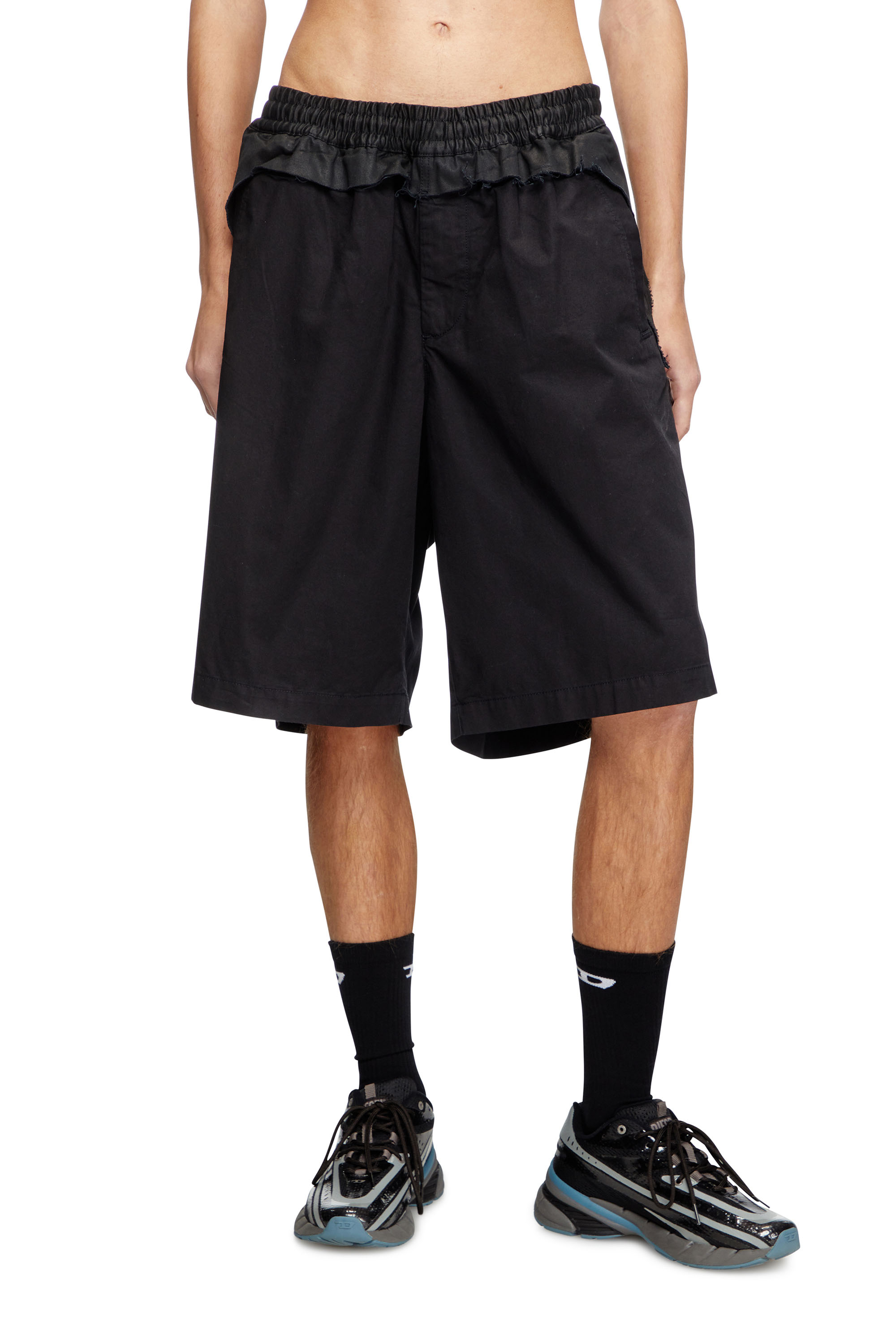 Diesel - P-GUSTAF-SHORT, Man's Cargo shorts in Black - 1