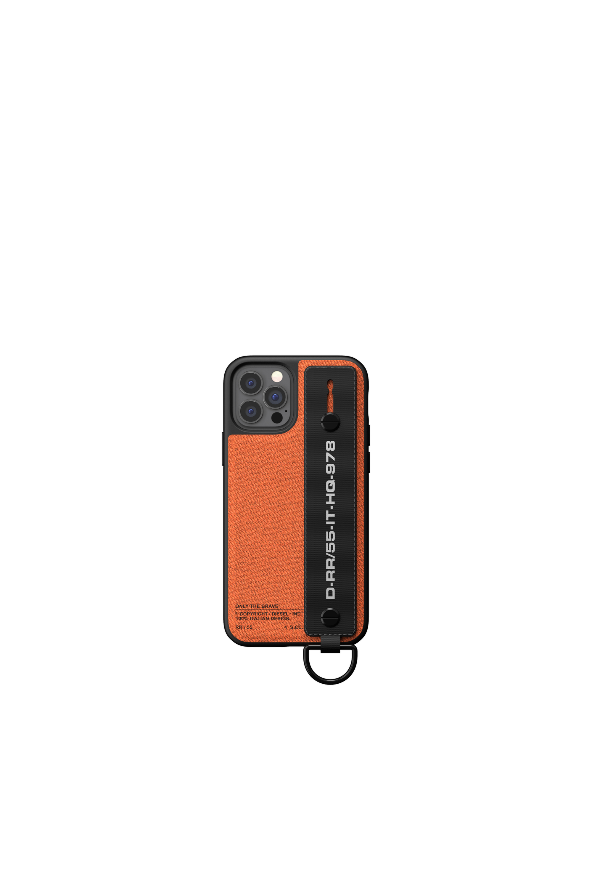 Diesel - 44288 HANDSTRAP CASE, Unisex's Handstrap case utility twill for iPhone 12 / 12 Pro in Orange - 2