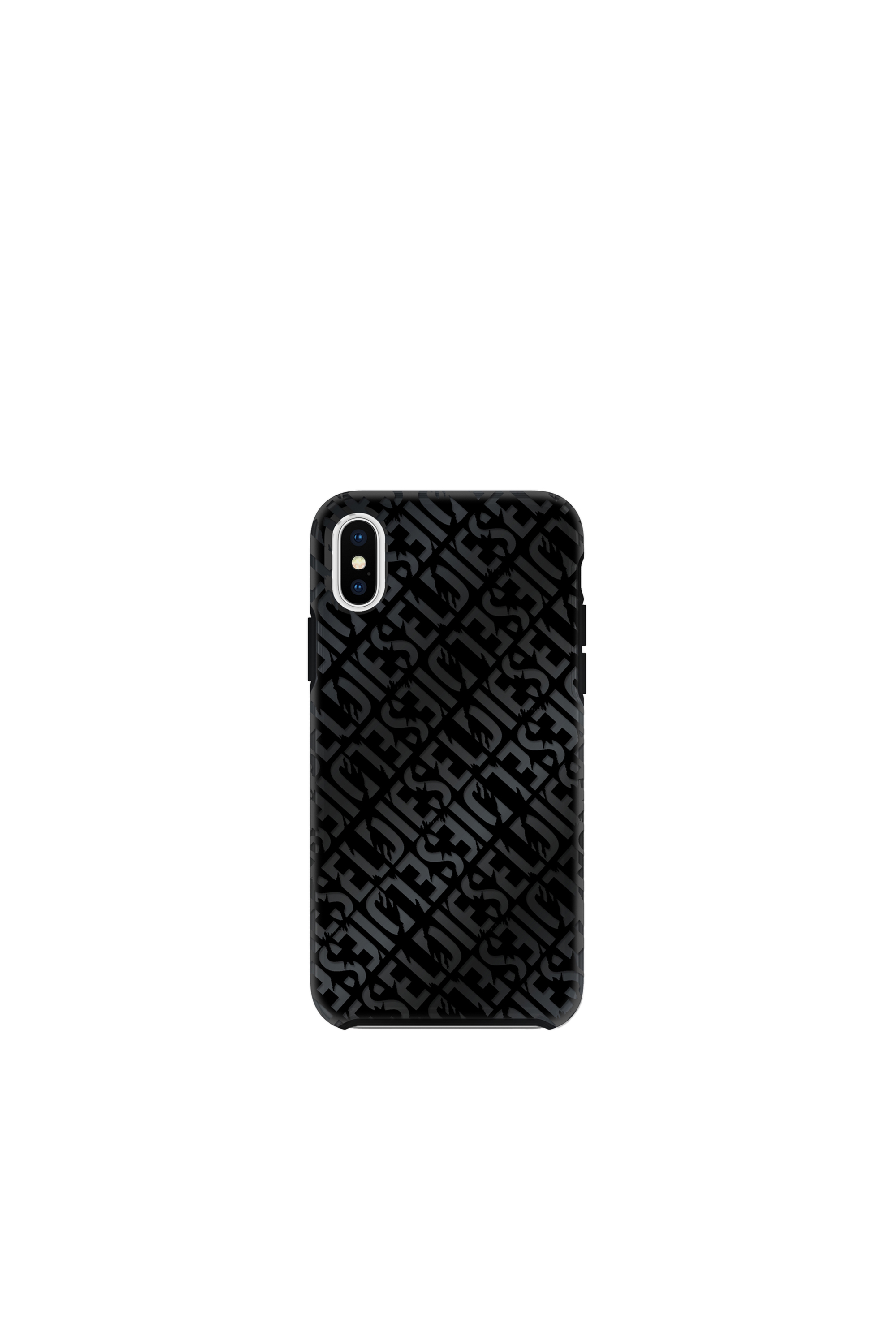 Diesel - DIESEL PRINTED CO-MOLD CASE FOR IPHONE XS & IPHONE X, Unisex's Distressed logo pattern case, iPhone XS & iPhone X in Black - 2