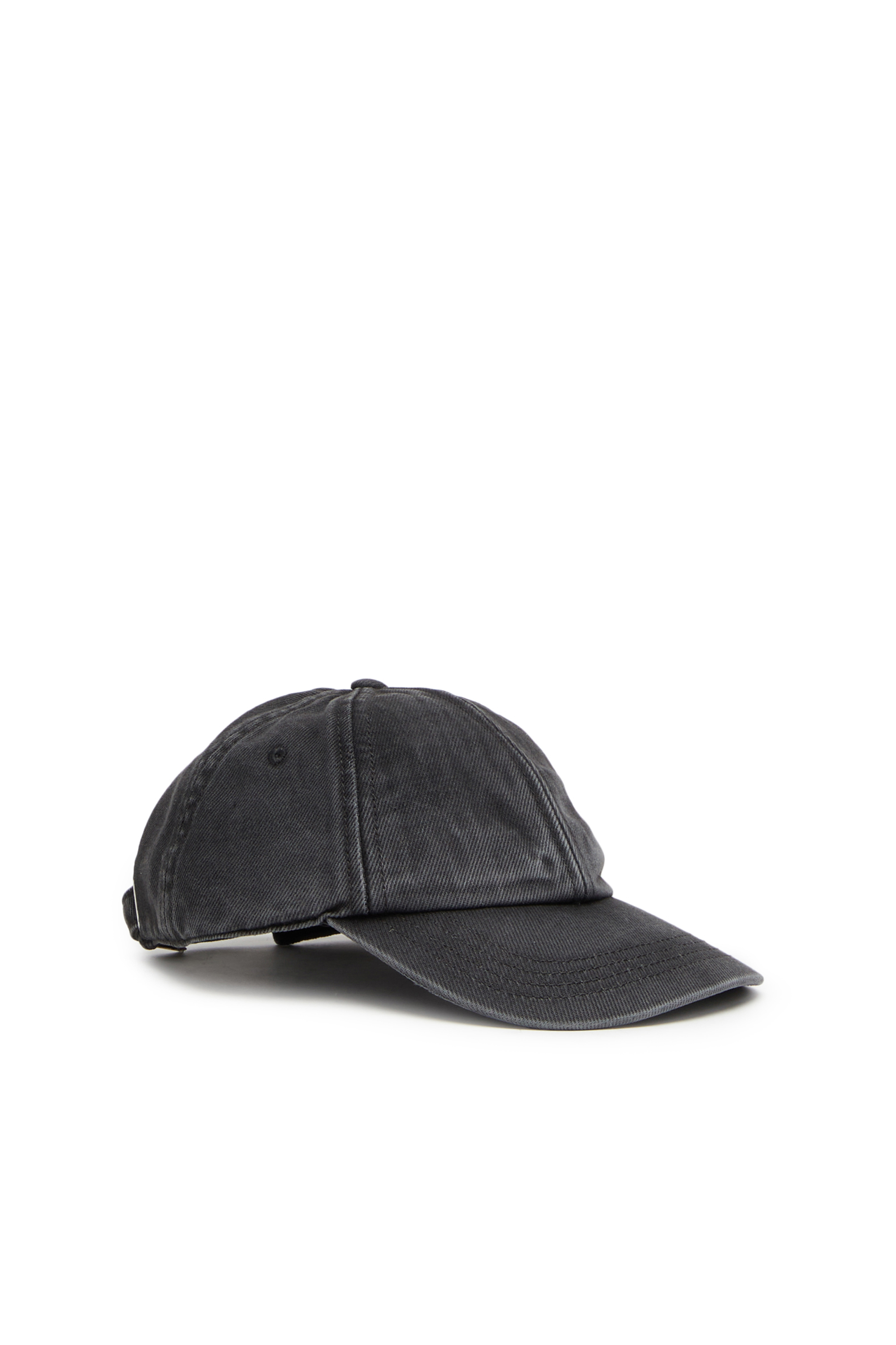 Diesel - C-LIB-4, Man's Baseball cap in denim in Black - 1