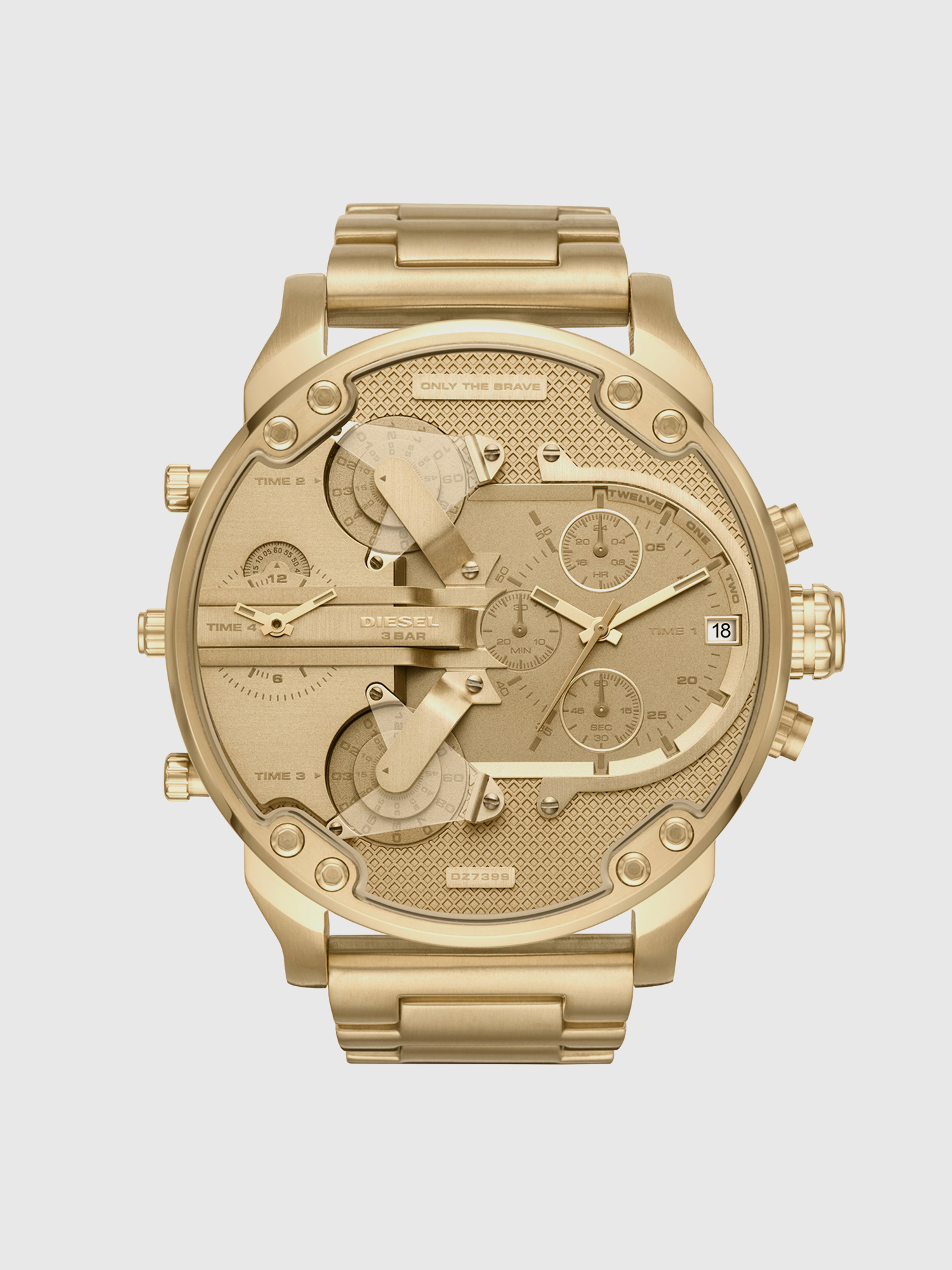 Diesel - DZ7399, Man's Mr. Daddy 2.0 gold-tone watch with detailed dial, 57 mm in Gold - 1