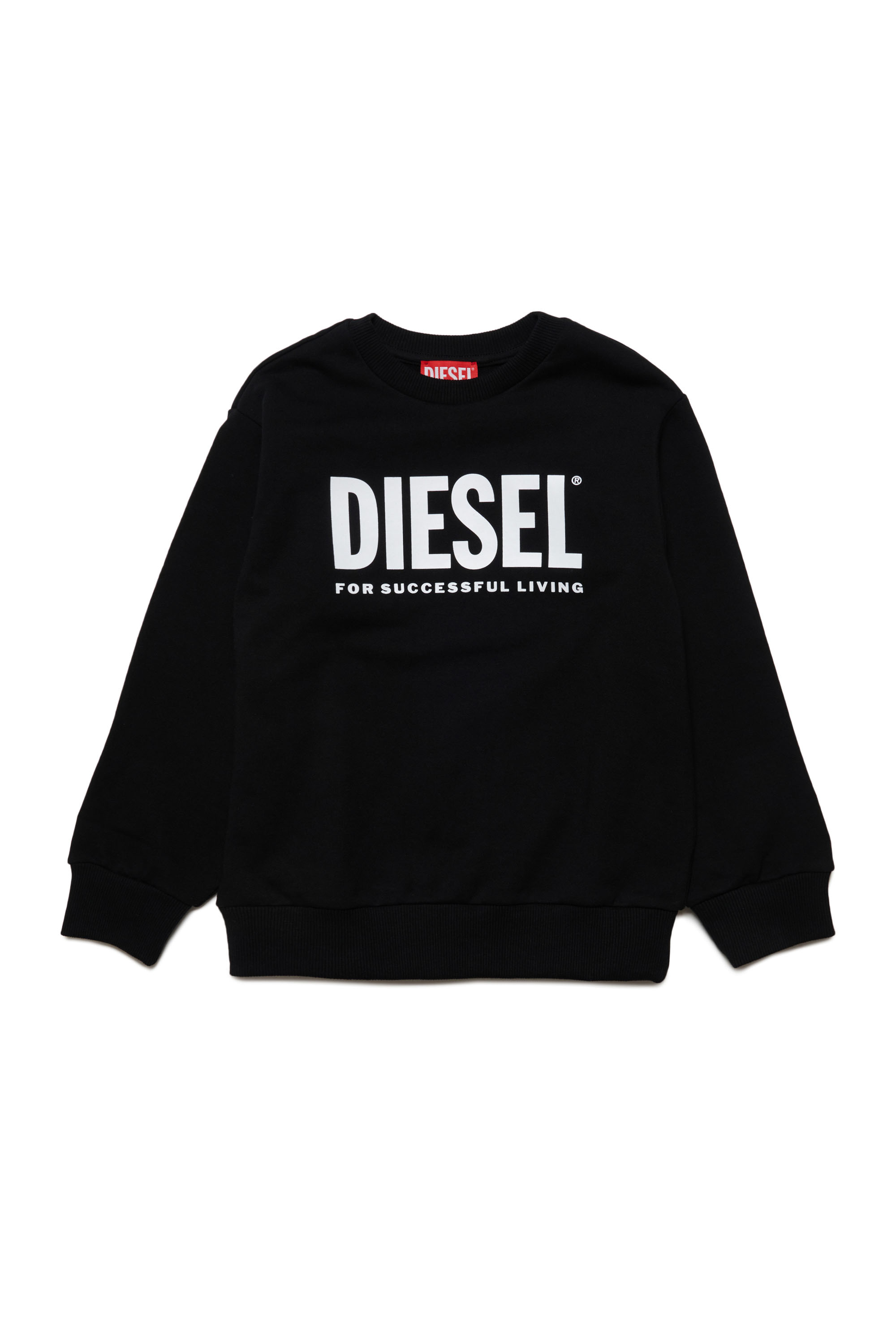 Diesel - LSFORT DI OVER, Unisex's Sweatshirt with logo print in Black - 1