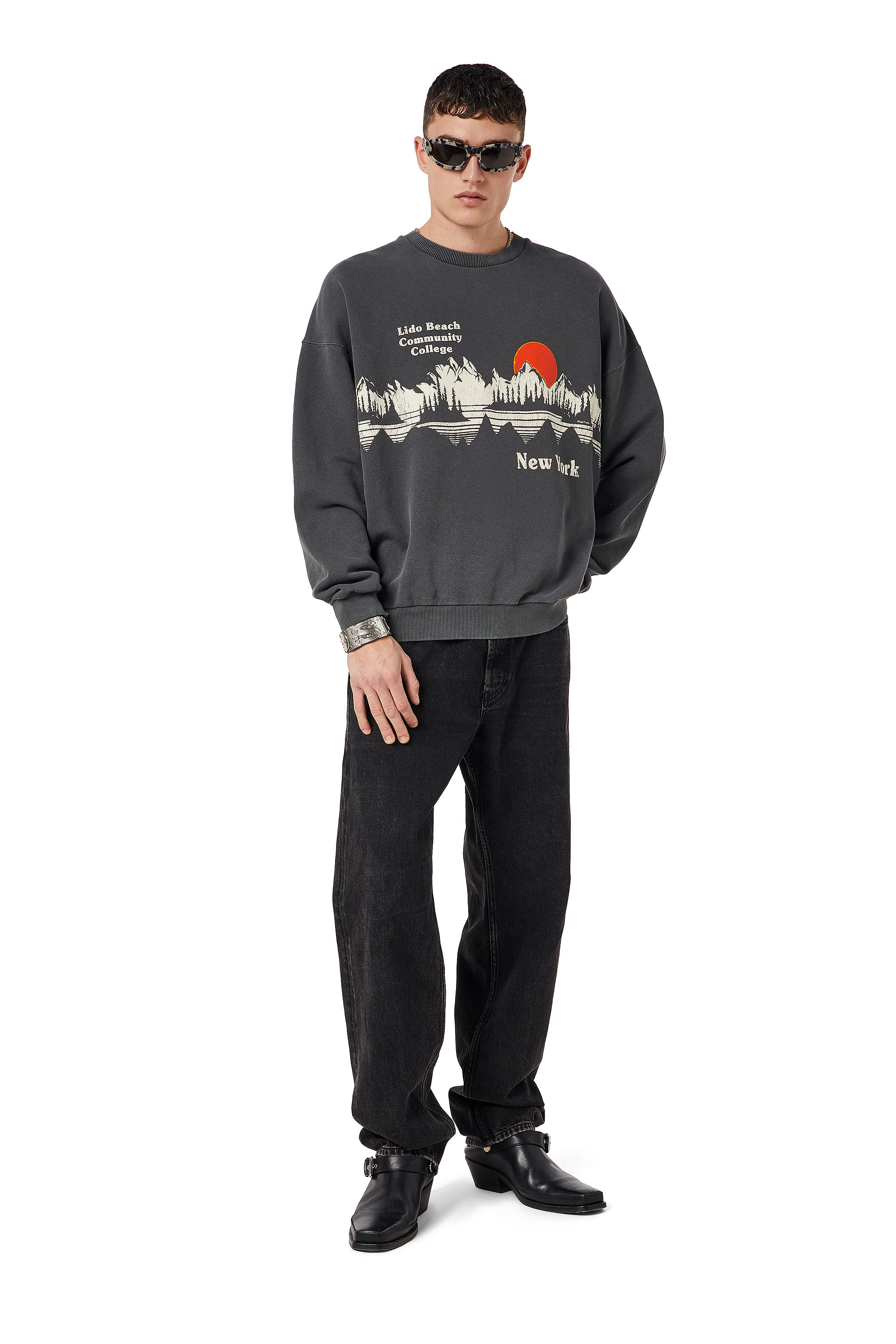 Diesel - Straight Jeans 2010 D-Macs 09B88, Man's Straight Jeans - 2010 D-Macs in Black/Dark grey - 2