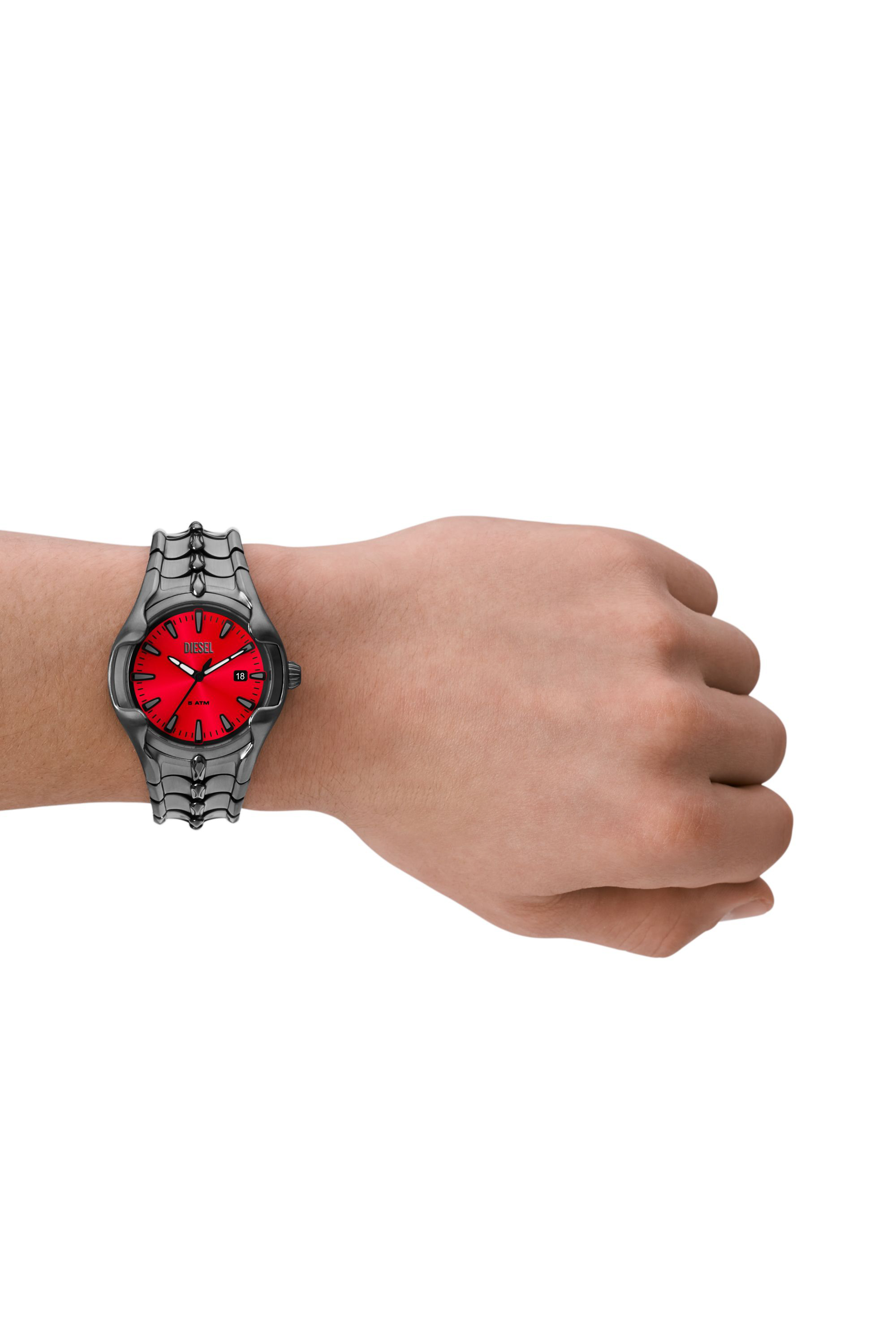 Diesel - DZ2199, Man's Vert three-hand date gunmetal stainless steel watch in Dark grey - 4