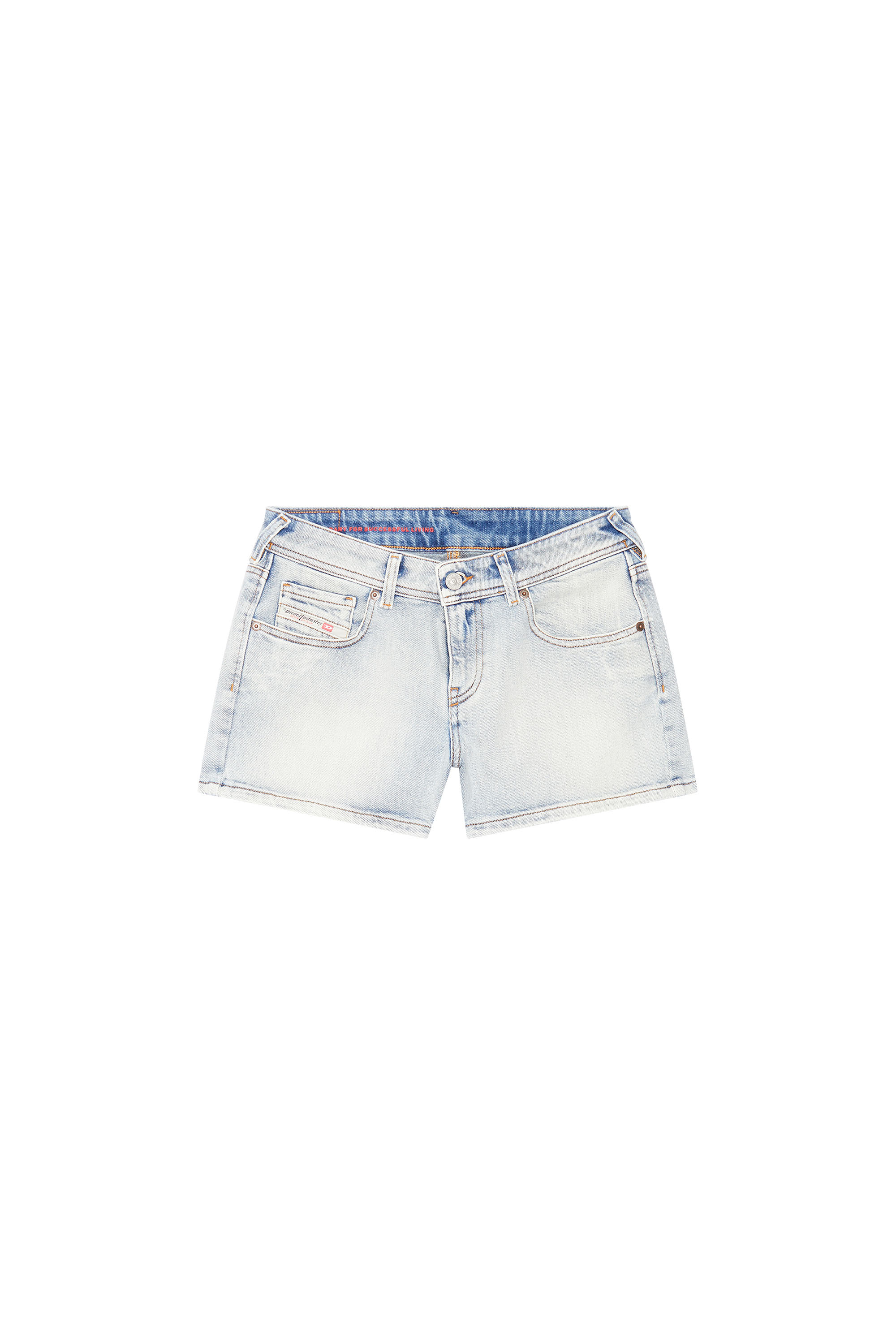 Diesel - DE-LYLA-SHORT, Woman's Denim shorts in Light Blue - 3