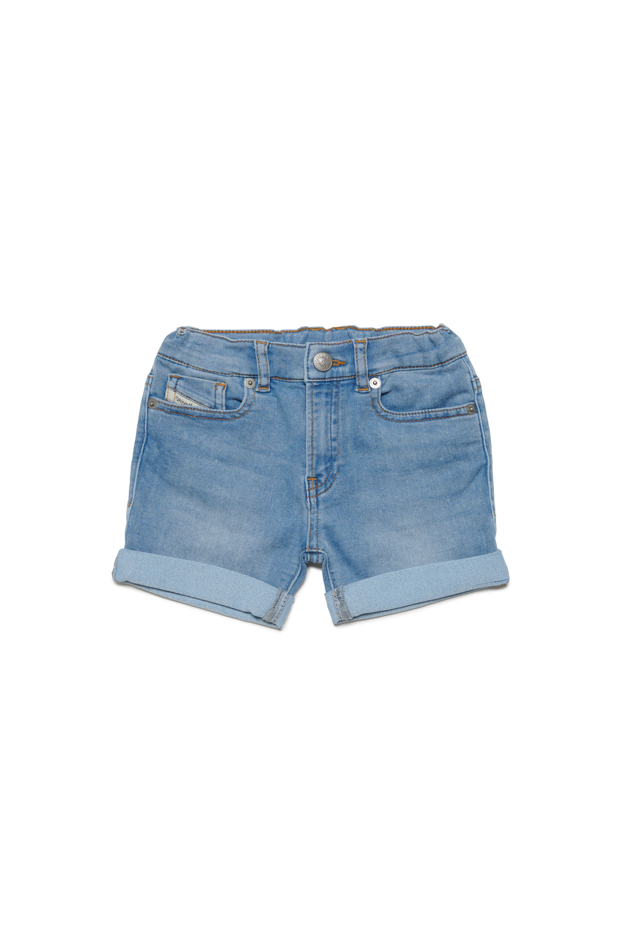 Diesel - PGALLYB JJJ, Unisex's JoggJeans shorts with turn-ups in Light Blue - 1