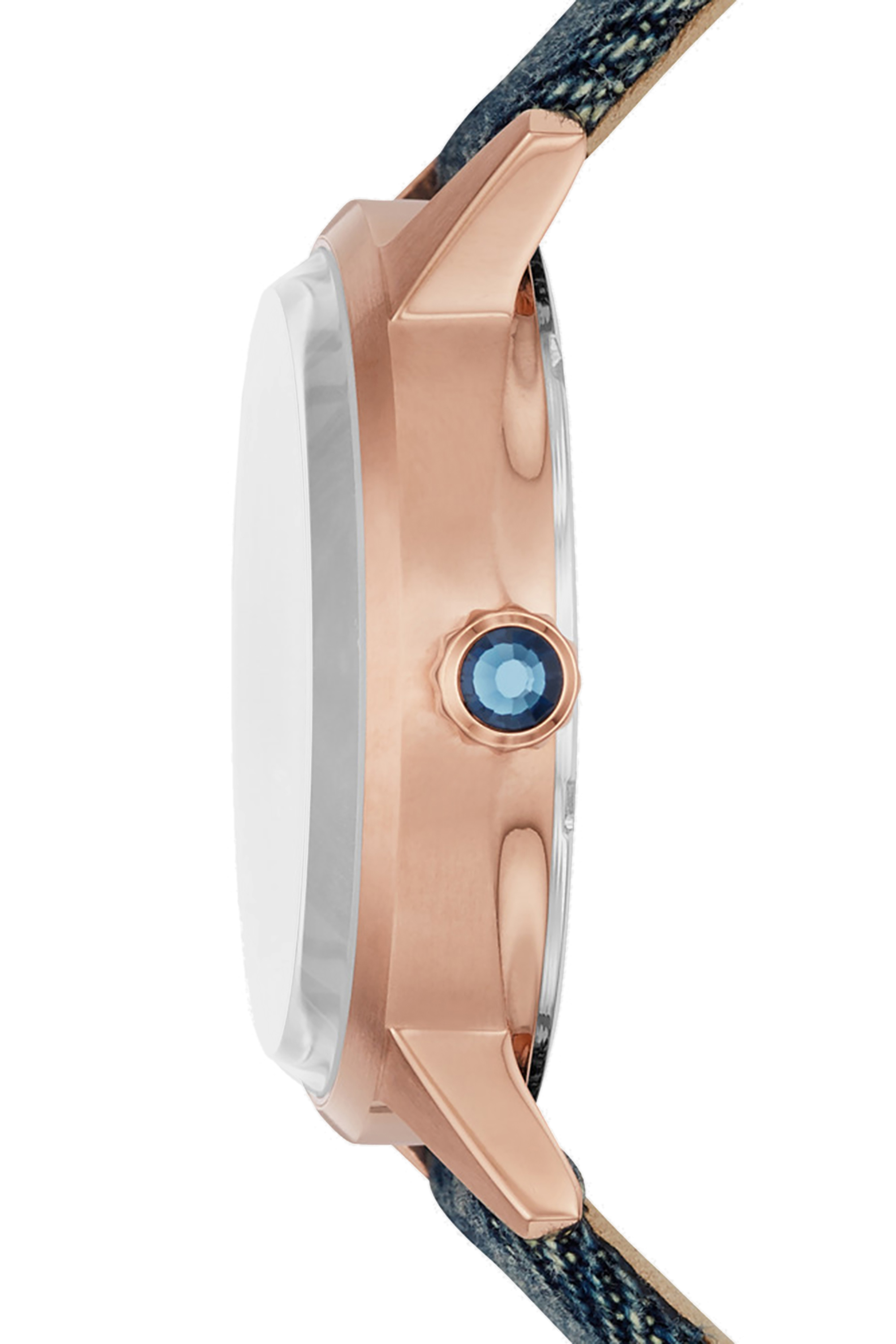 Diesel - DZ5566, Woman's Castilla glittered watch with denim strap, 38 mm in Blue - 2