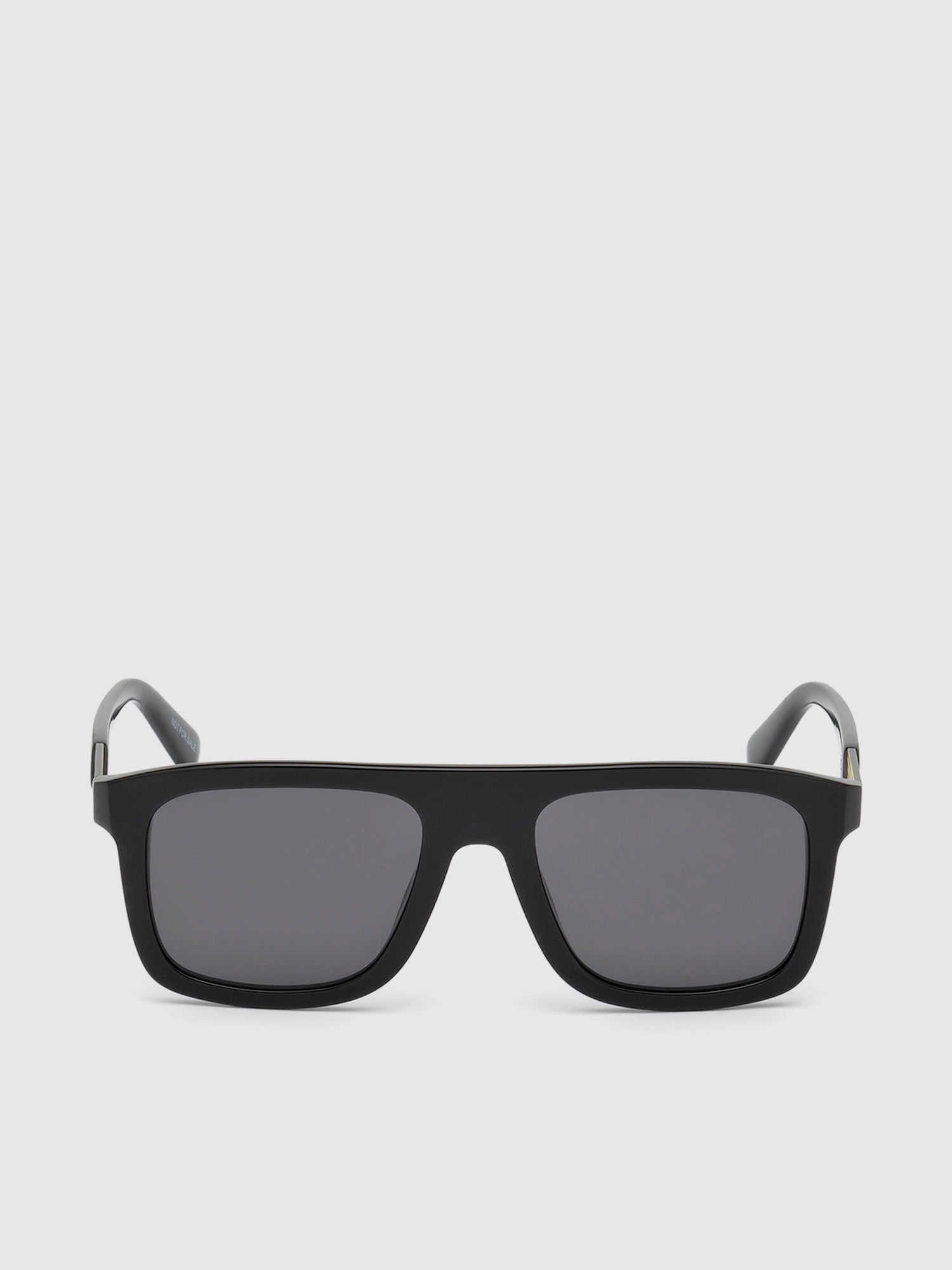 Diesel - DL0268, Man's Square eyewear with metal plaque in Black - 2