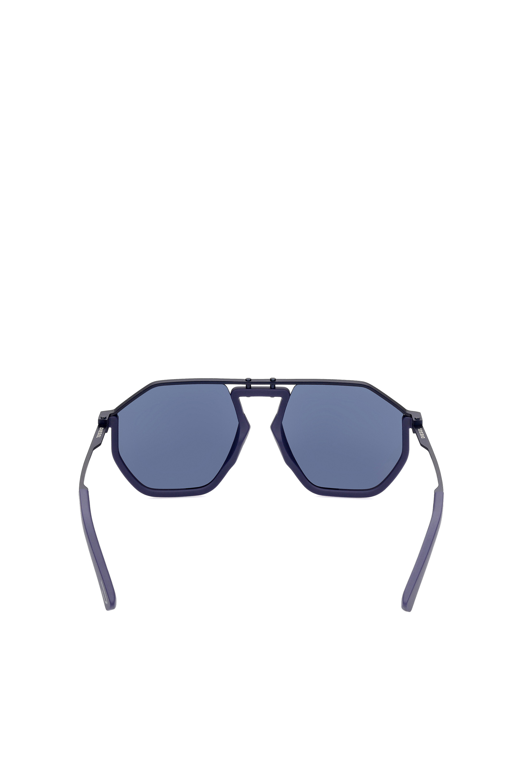 Diesel - DL0346, Unisex's Pilot metal and injection-molded sunglasses in Blue - 4