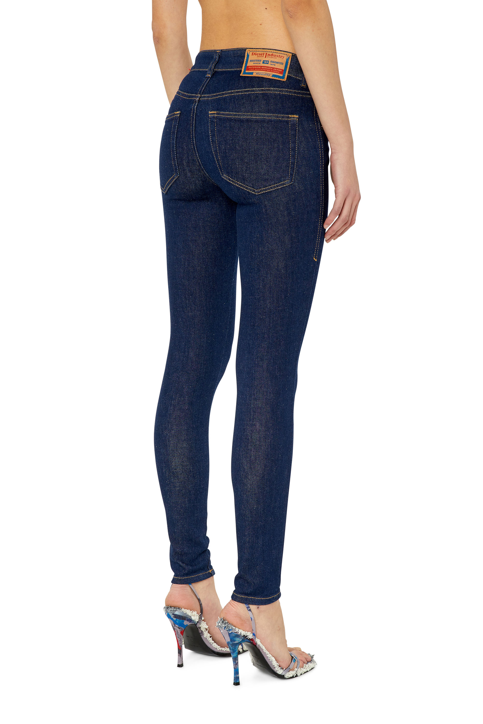 Diesel - Woman's Skinny Jeans 2017 Slandy Z9C18, Dark Blue - 4