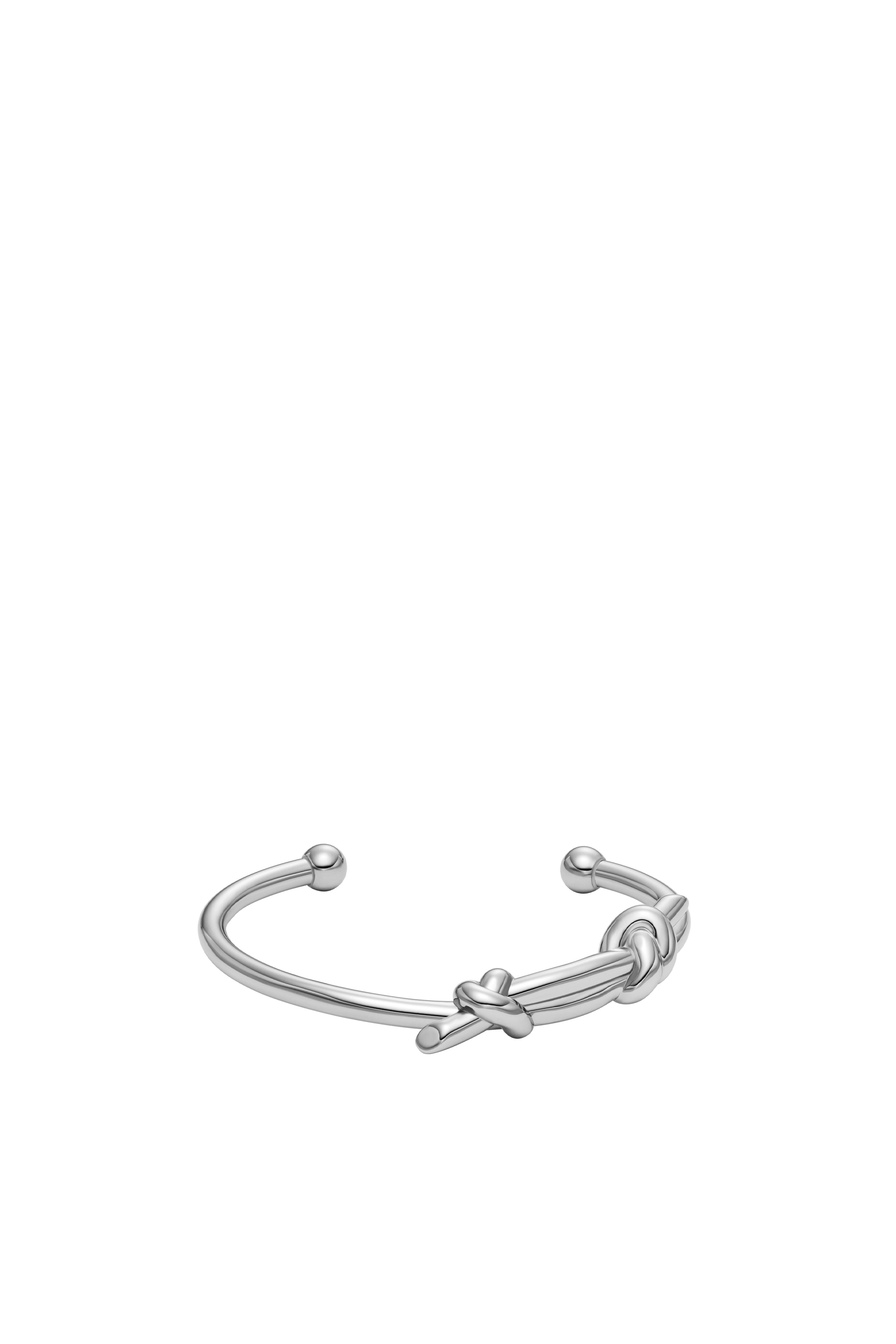 Diesel - DX1448, Unisex's Stainless Steel Cuff Knot Bracelet in Silver - 1