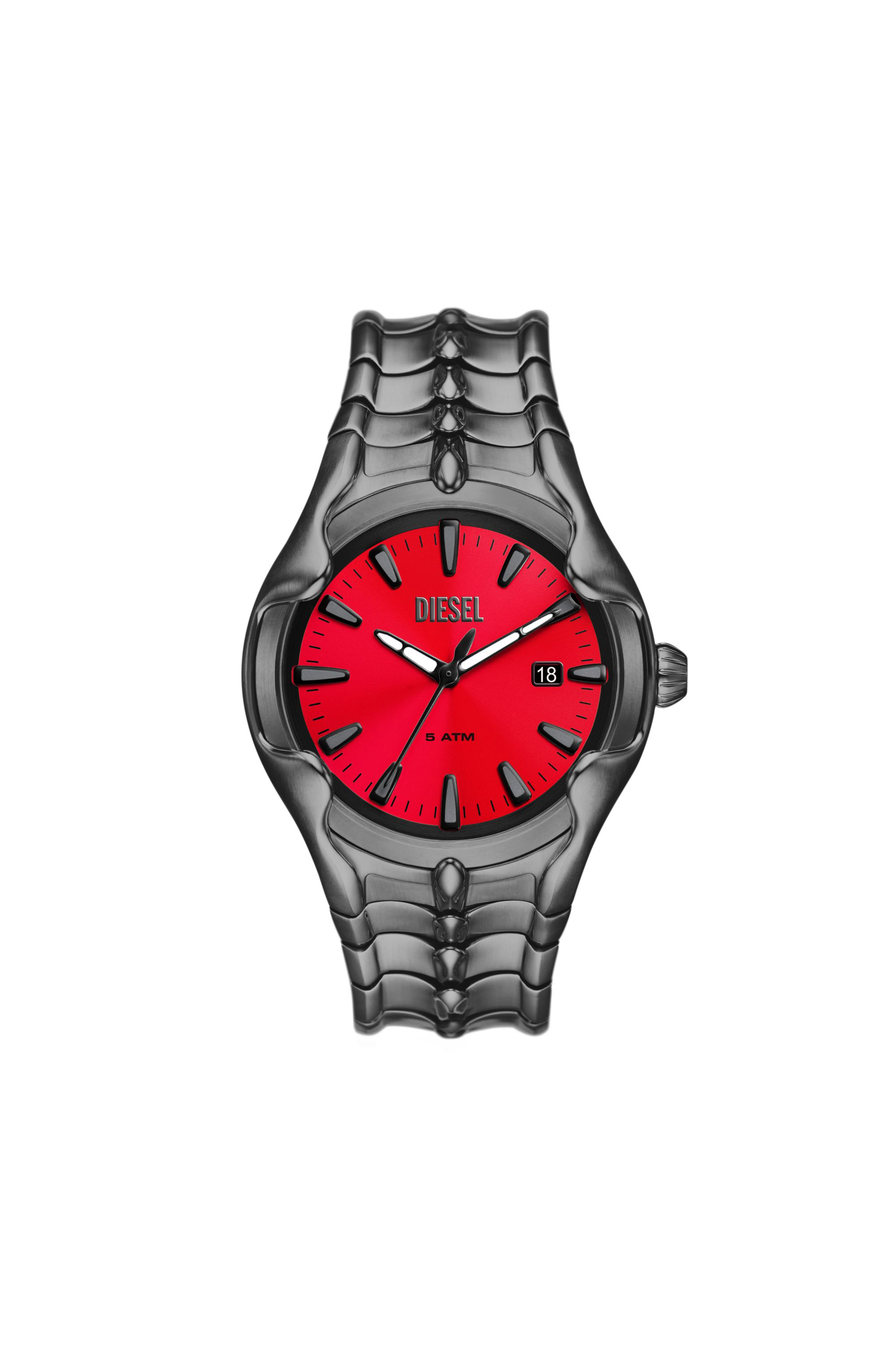 Diesel - DZ2199, Man's Vert three-hand date gunmetal stainless steel watch in Dark grey - 1