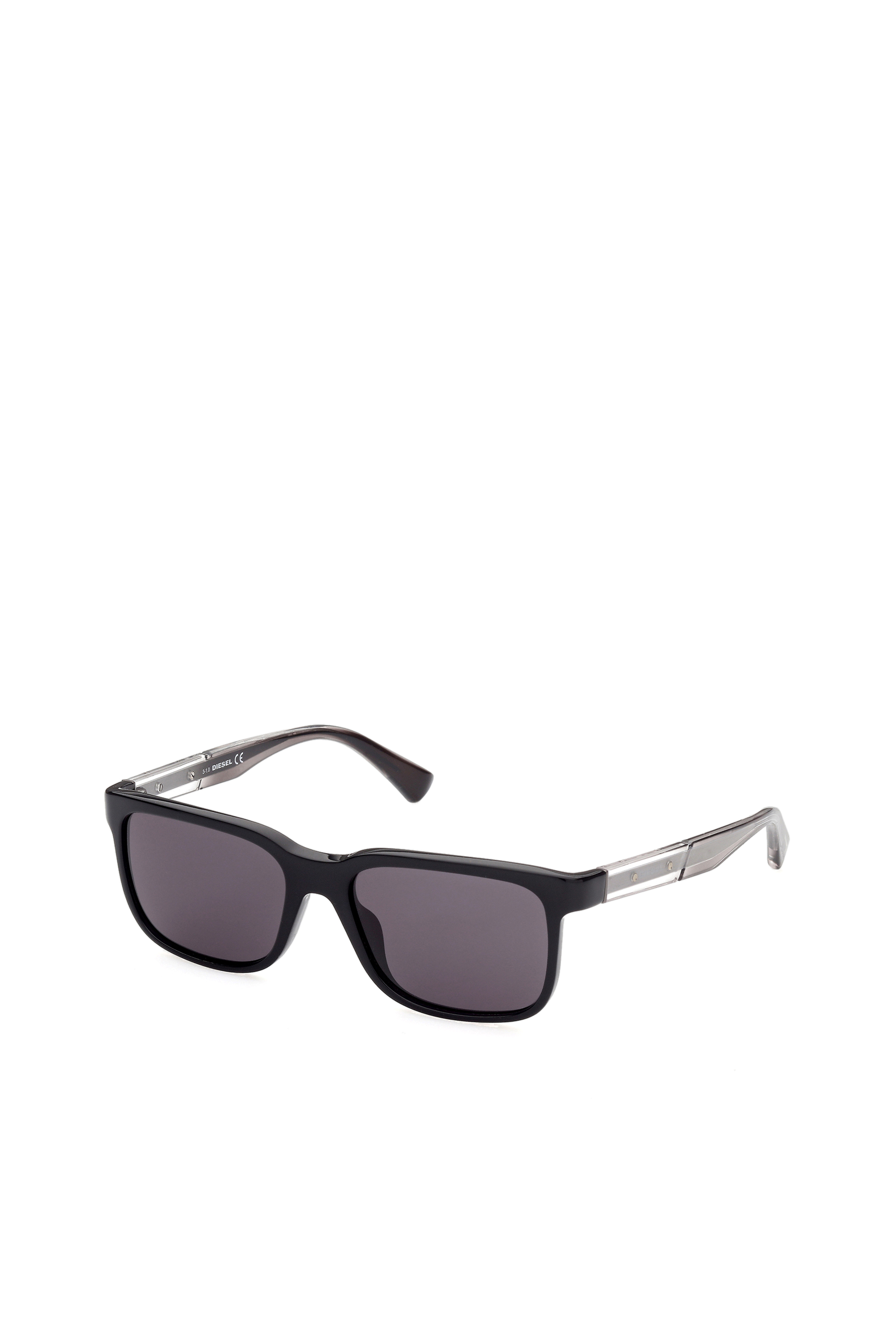Diesel - DL0341, Man's Sunglasses with metal temples in Black - 3