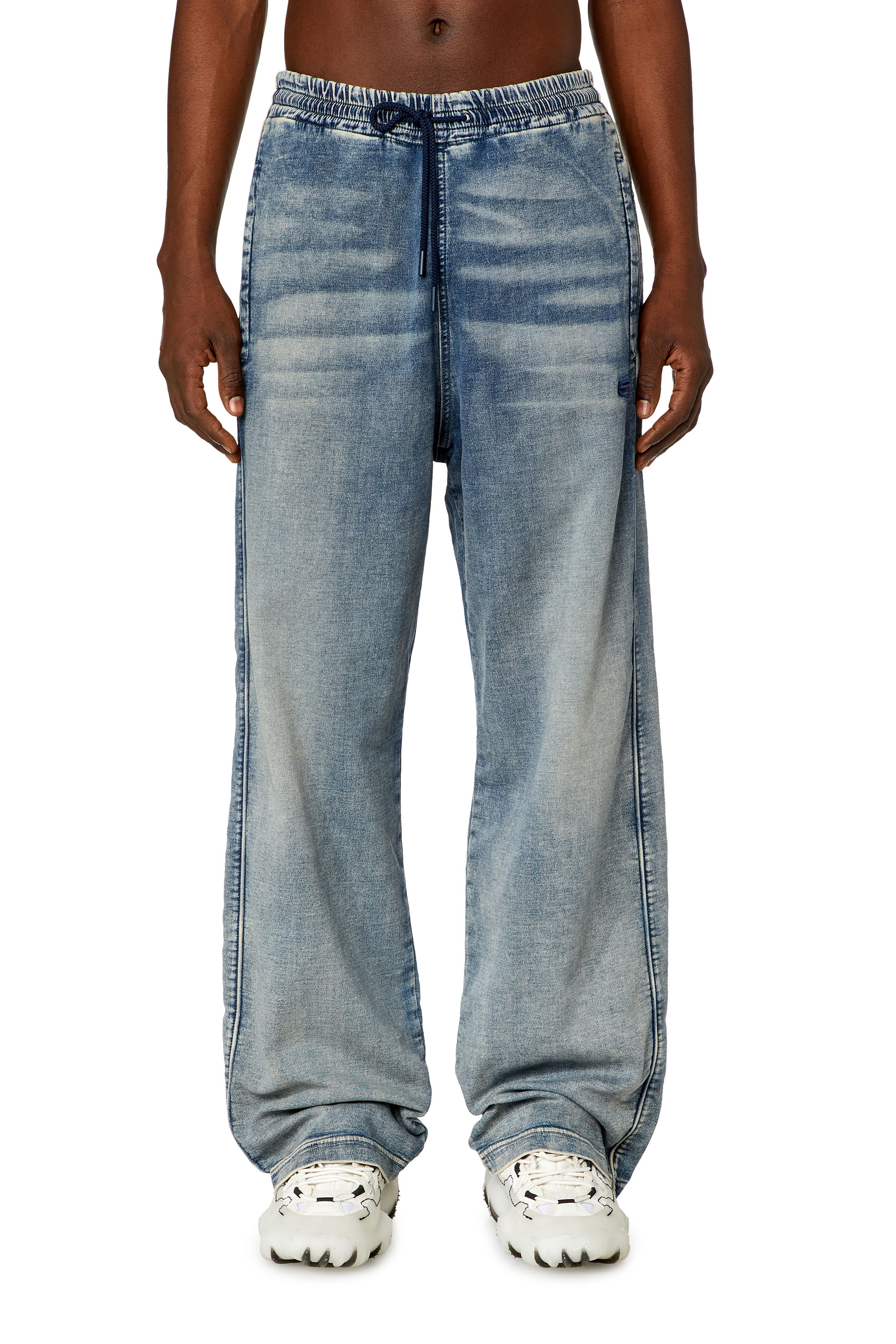 Diesel - Unisex's Relaxed D-Martyans Track Denim 068JS, Medium blue - 1