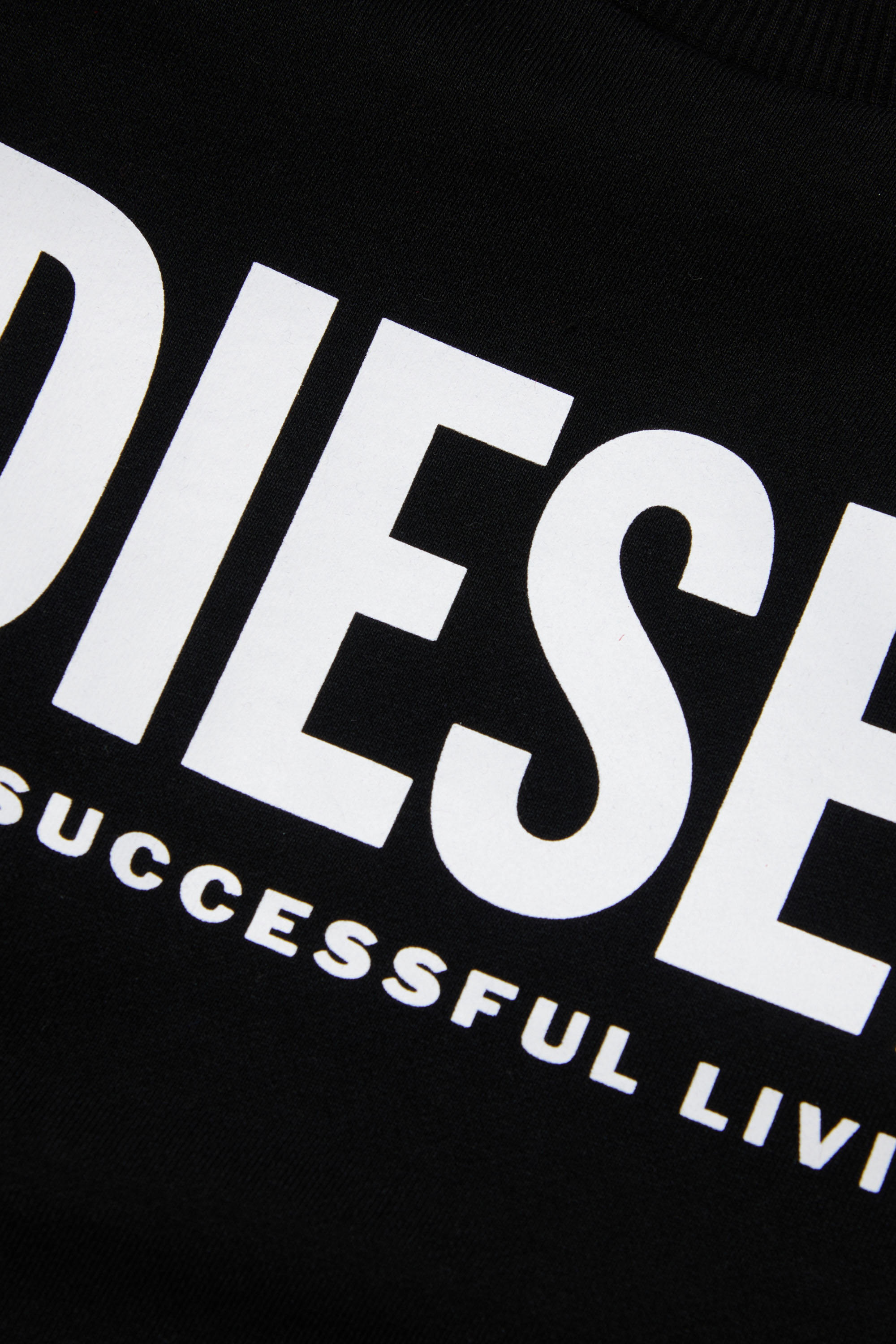 Diesel - LSFORT DI OVER, Unisex's Sweatshirt with logo print in Black - 3