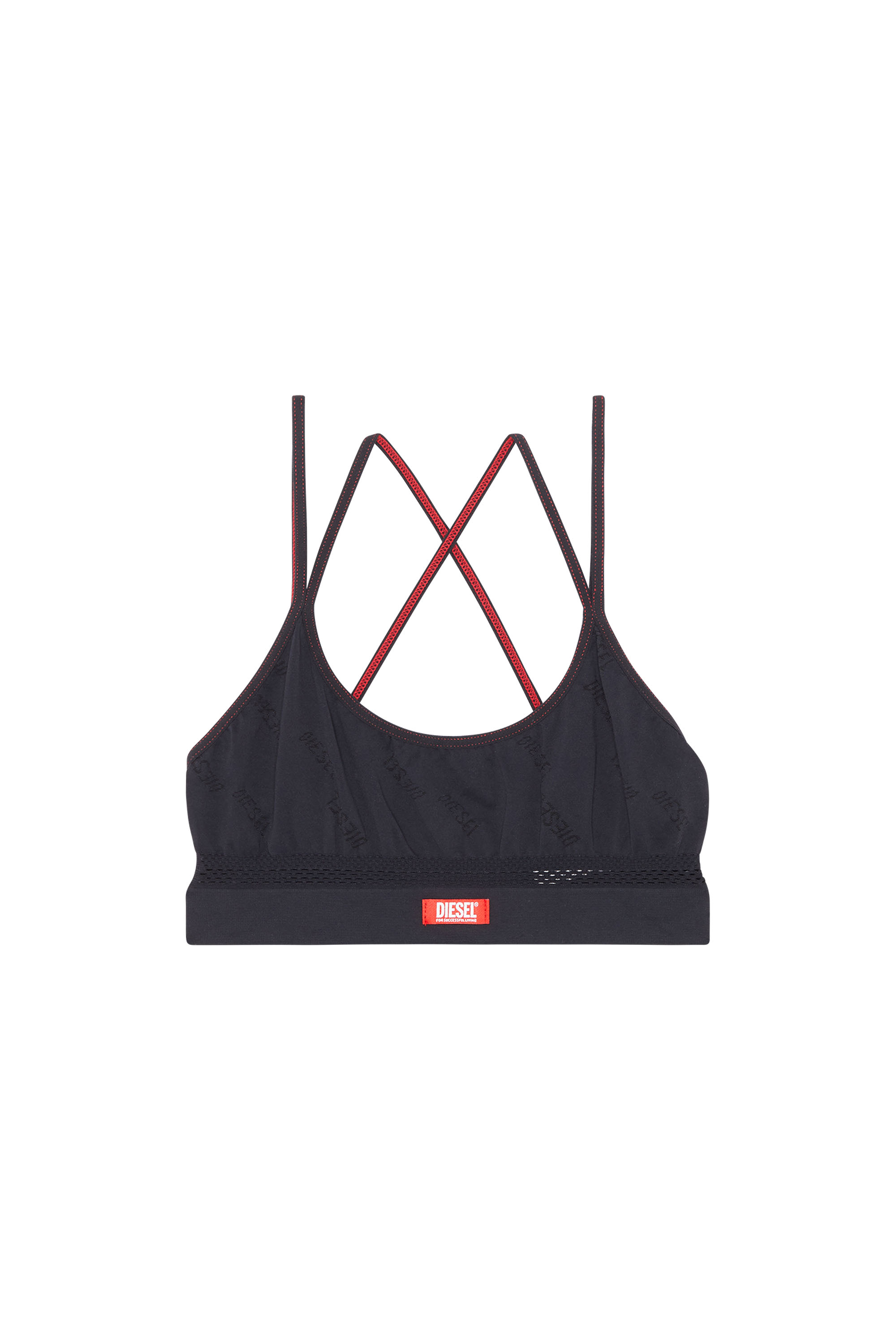 Diesel - UFSB-TRILLY, Woman's Seamless bralette with Diesel motif in Pink - 1