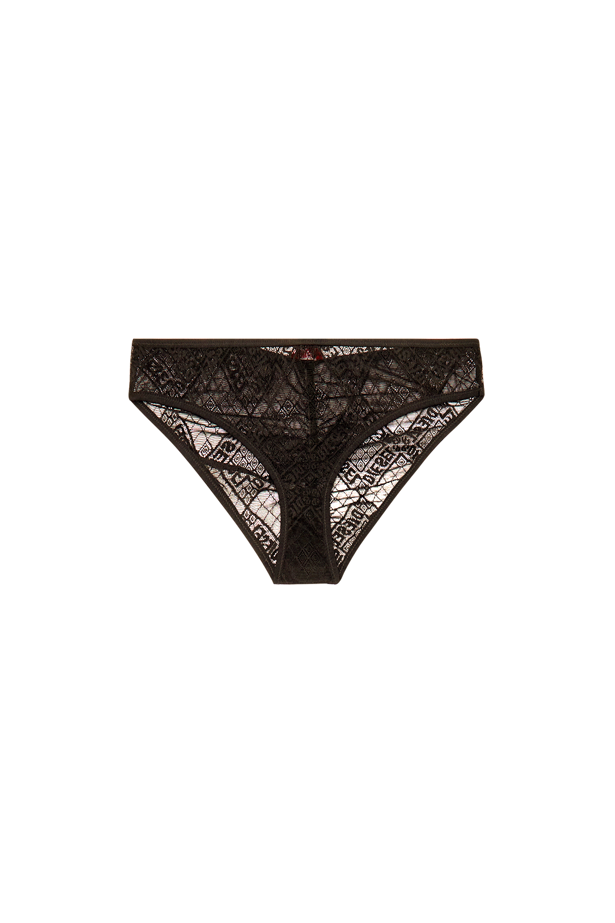 Diesel - UFPN-BONITAS-X, Woman's Hipster briefs in logo lace in Black - 4