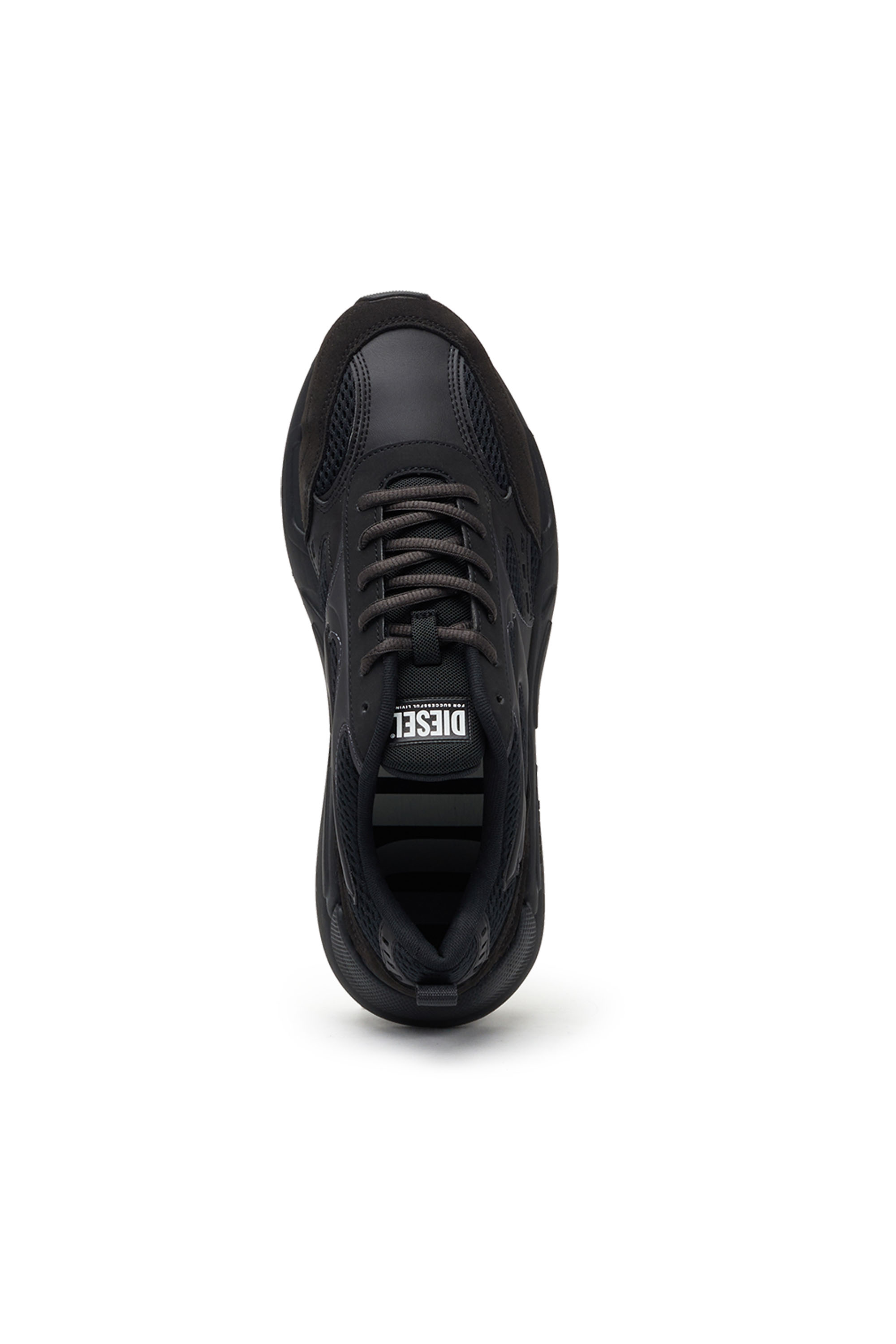 Diesel - S-SERENDIPITY SPORT, Man's S-Serendipity-Sneakers in mesh and suede in Black - 4