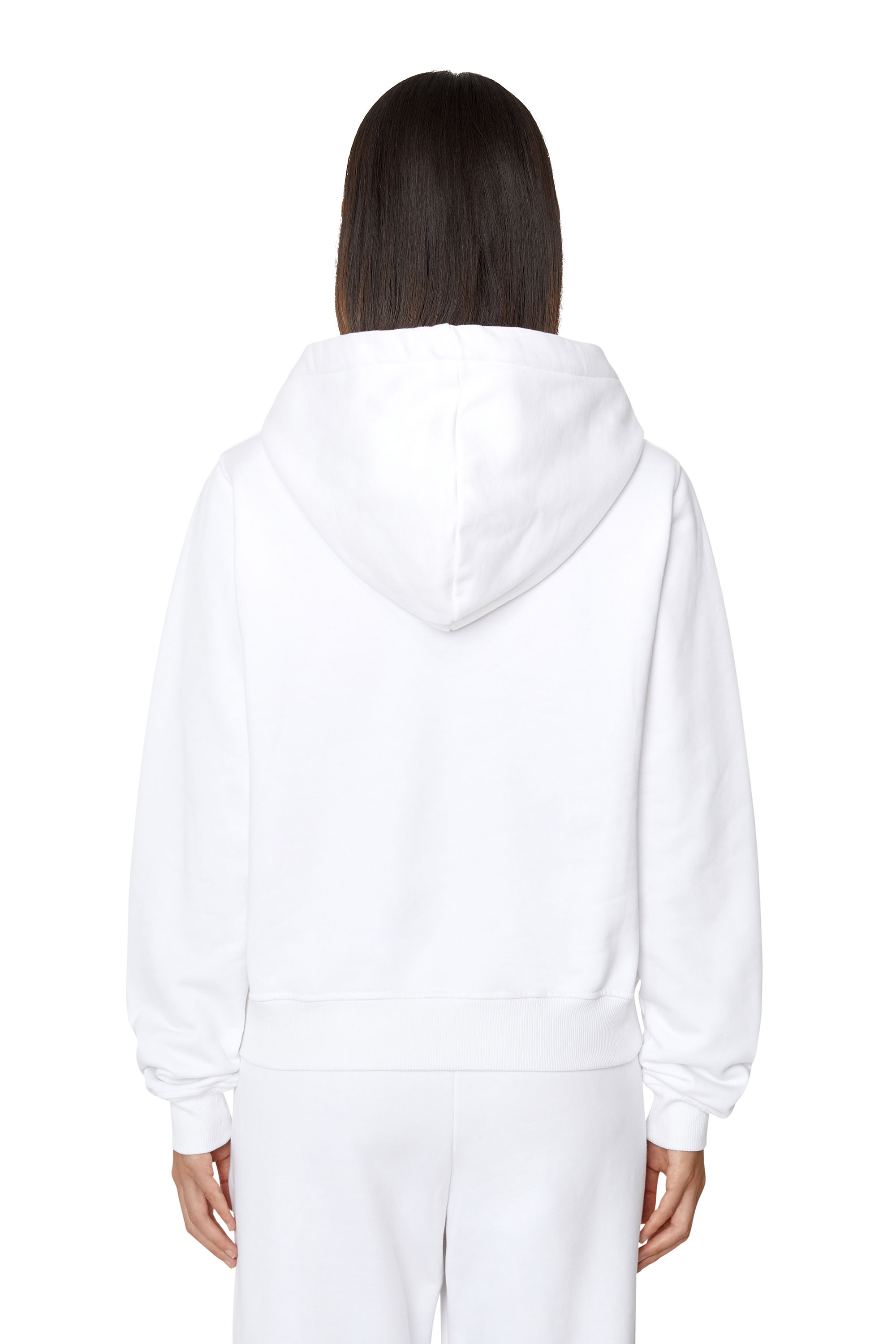 Diesel - F-REGGY-HOOD-DOVAL-PJ, Woman's Hoodie with logo patch in Off White - 4