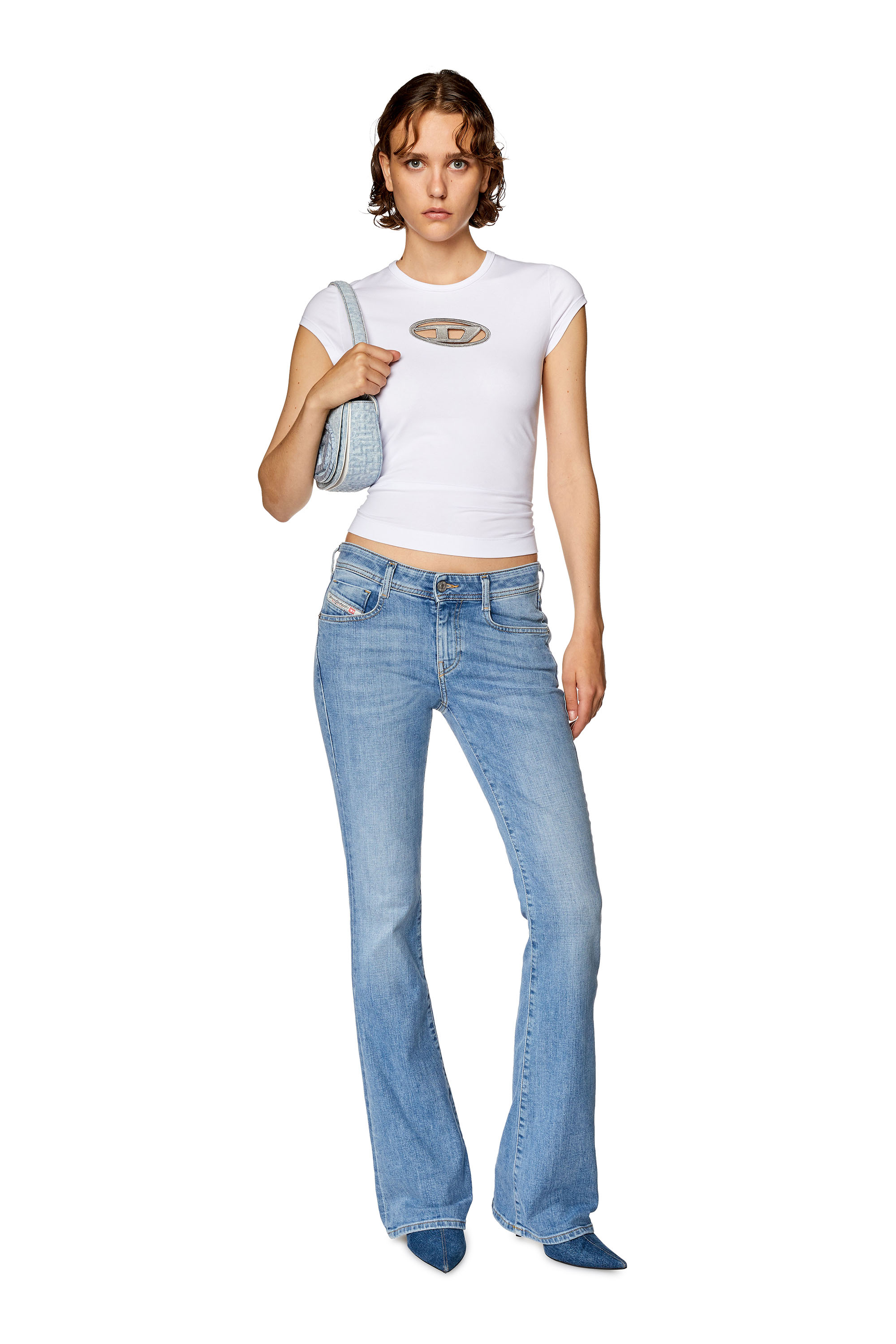 Diesel - Bootcut and Flare Jeans 1969 D-Ebbey 09F76, Woman's Bootcut and Flare Jeans - 1969 D-Ebbey in Light Blue - 2