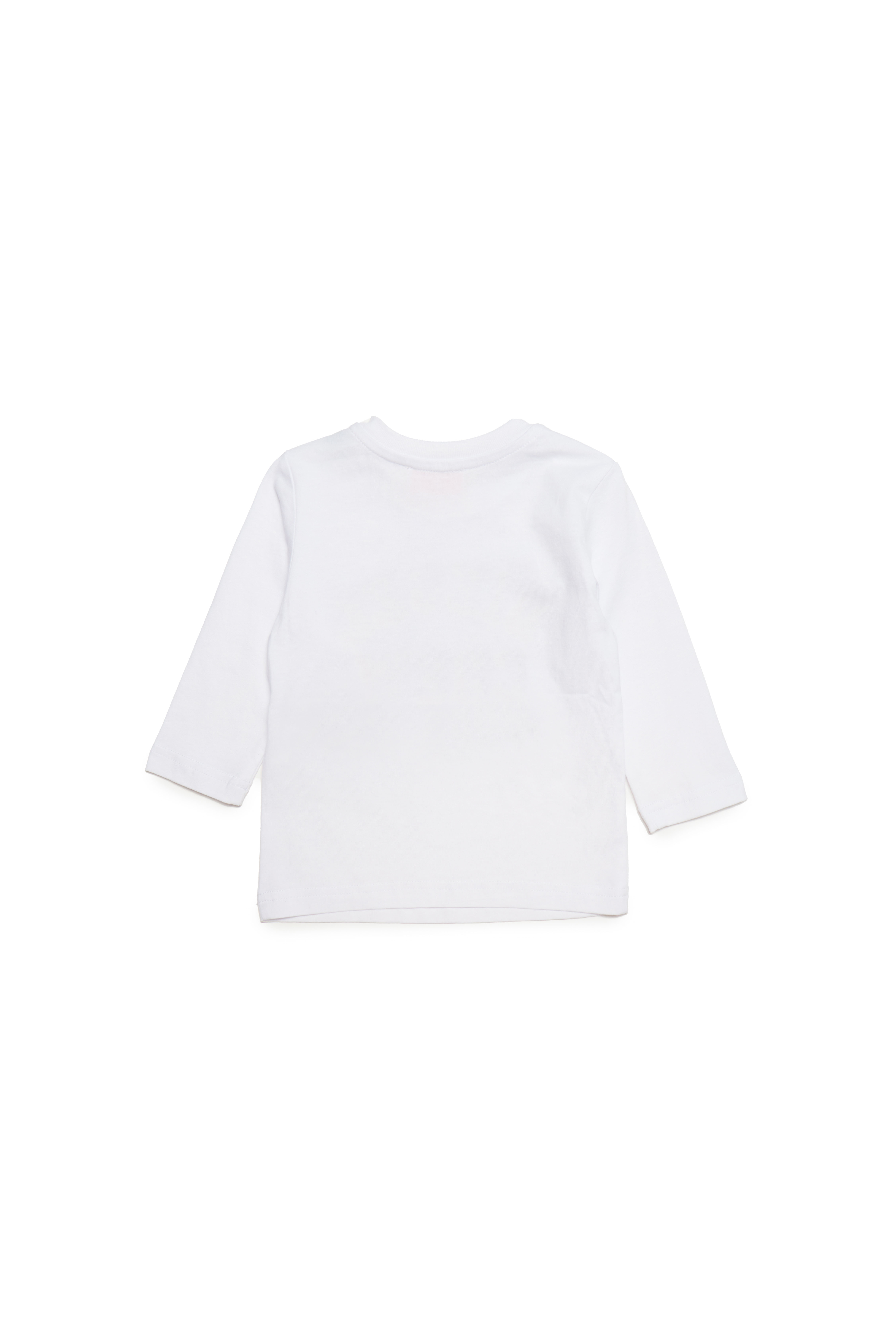 Diesel - TCREWB, Unisex's Long-sleeve T-shirt with Diesel Crew logo in White - 2