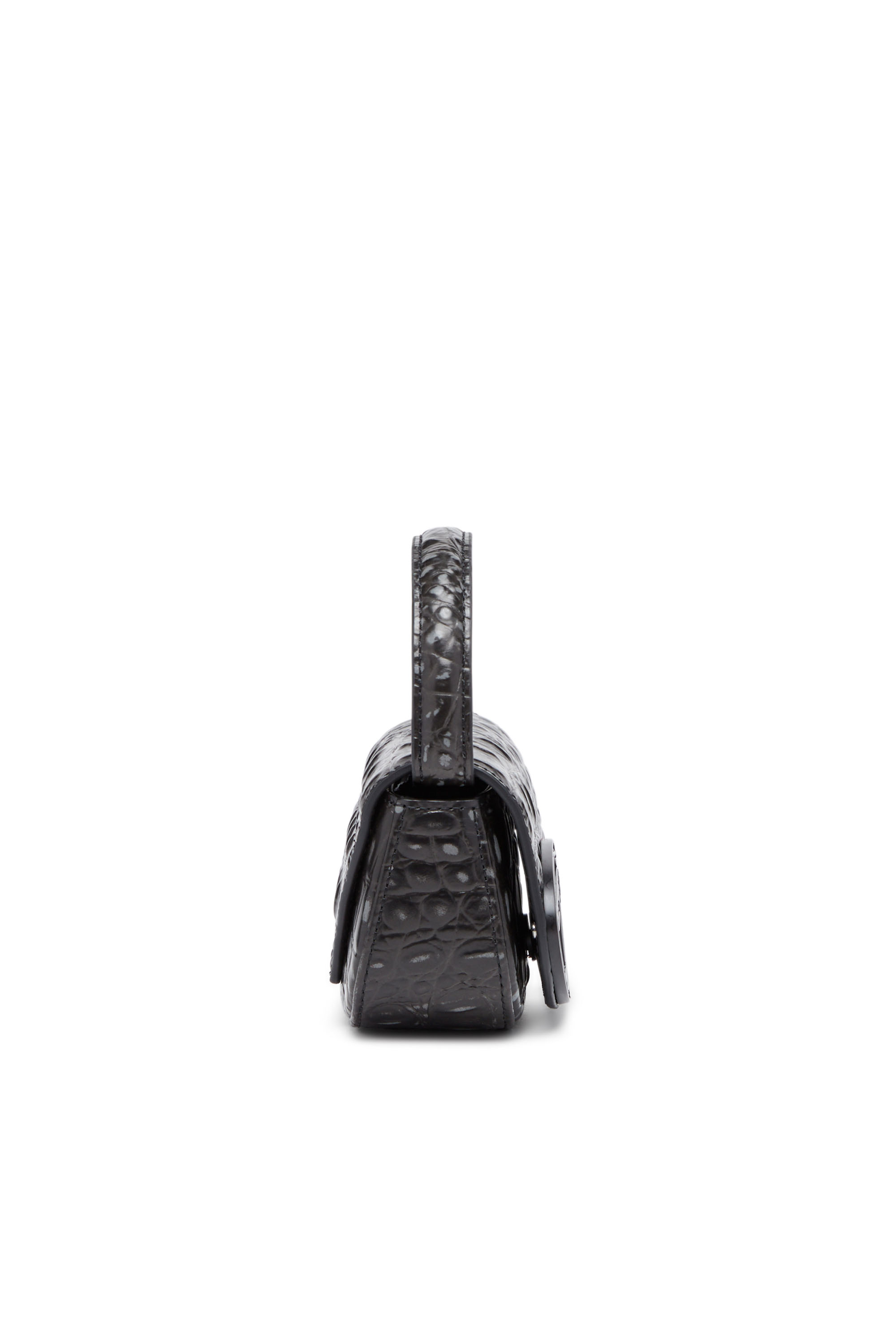 Diesel - 1DR XS, Woman's 1DR XS - Iconic mini bag in croc-print leather in Black - 3