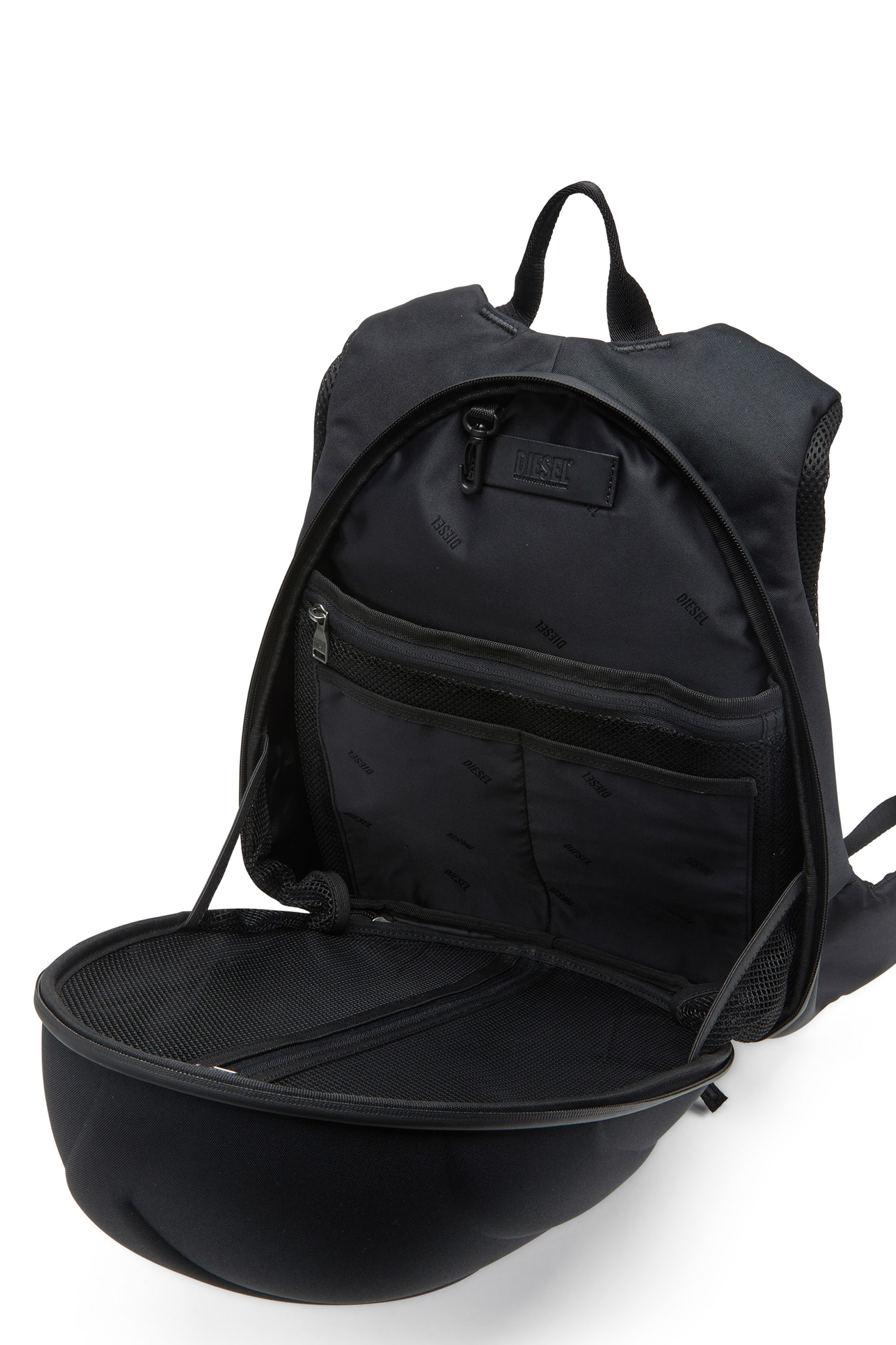 Diesel - 1DR-POD BACKPACK, Man's 1DR-Pod-Hard shell backpack with Oval D logo in Black - 4