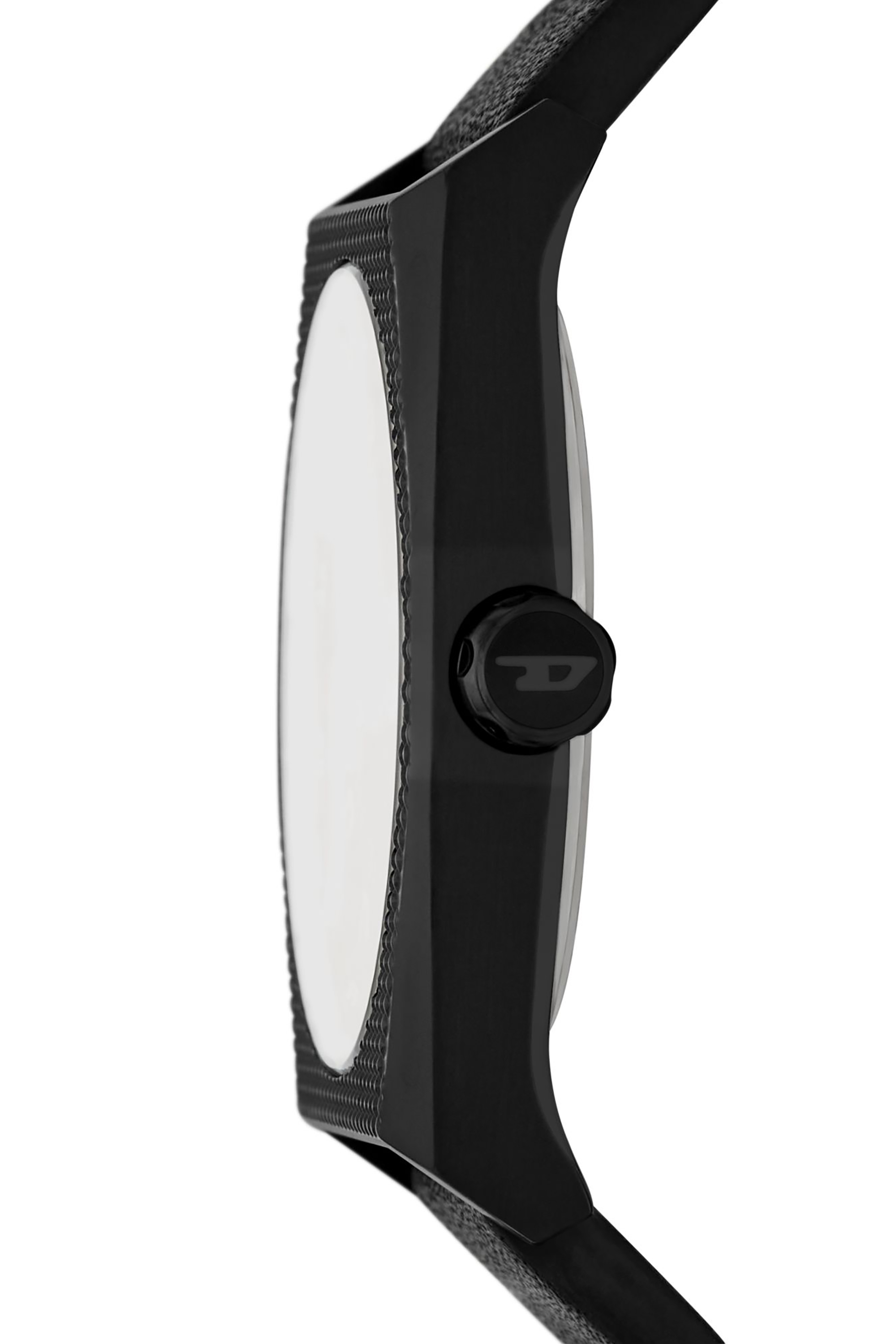 Diesel - DZ2175, Man's Scraper Black Leather Watch in Black - 3