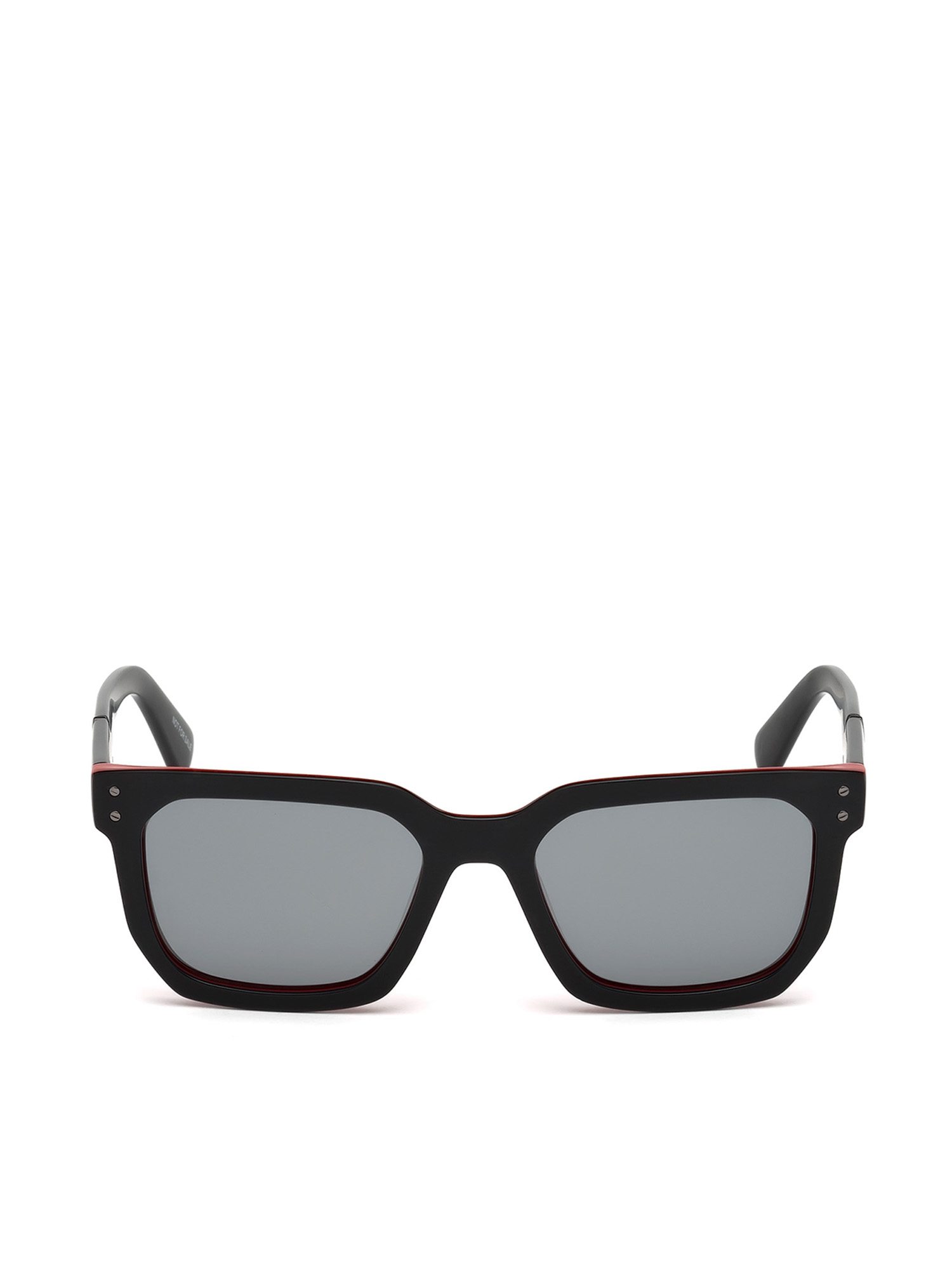 Diesel - DL0253, Man's Eyewear with groove surface inside in Black/Red - 2