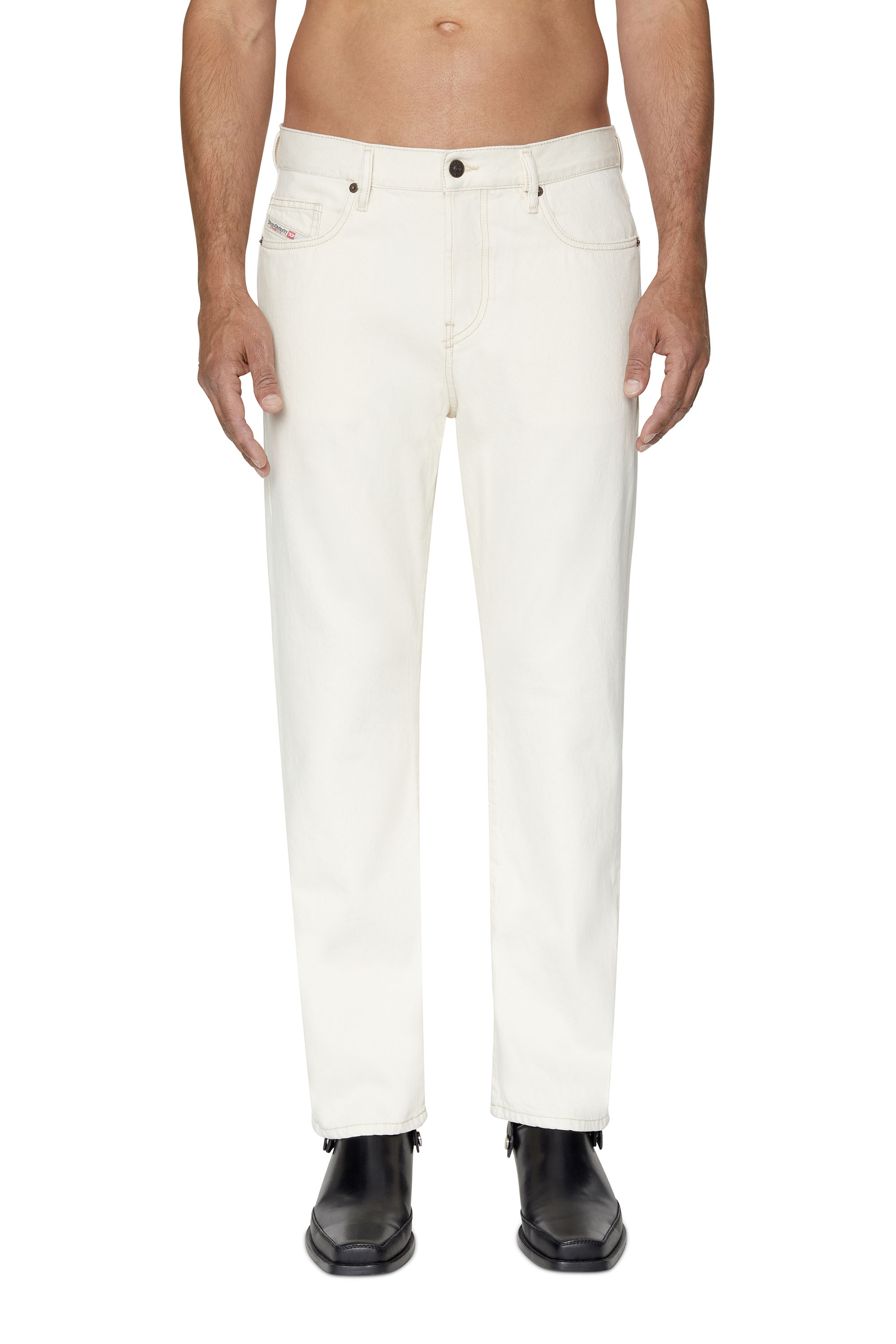 Diesel - Straight Jeans 2020 D-Viker 09B95, Man's Straight Jeans - 2020 D-Viker in White - 1