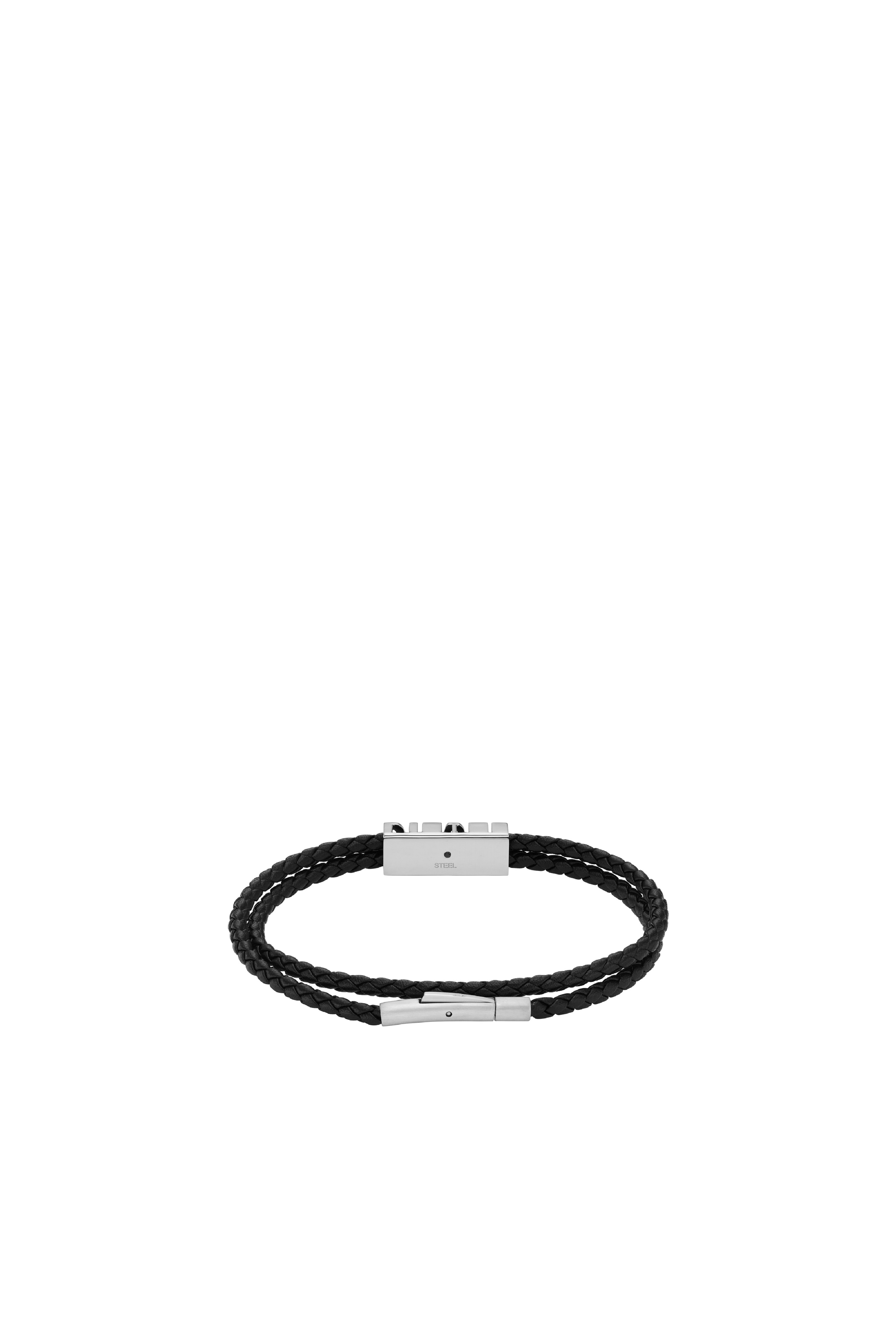 Diesel - DX1391, Man's Black leather bracelet in Black - 2