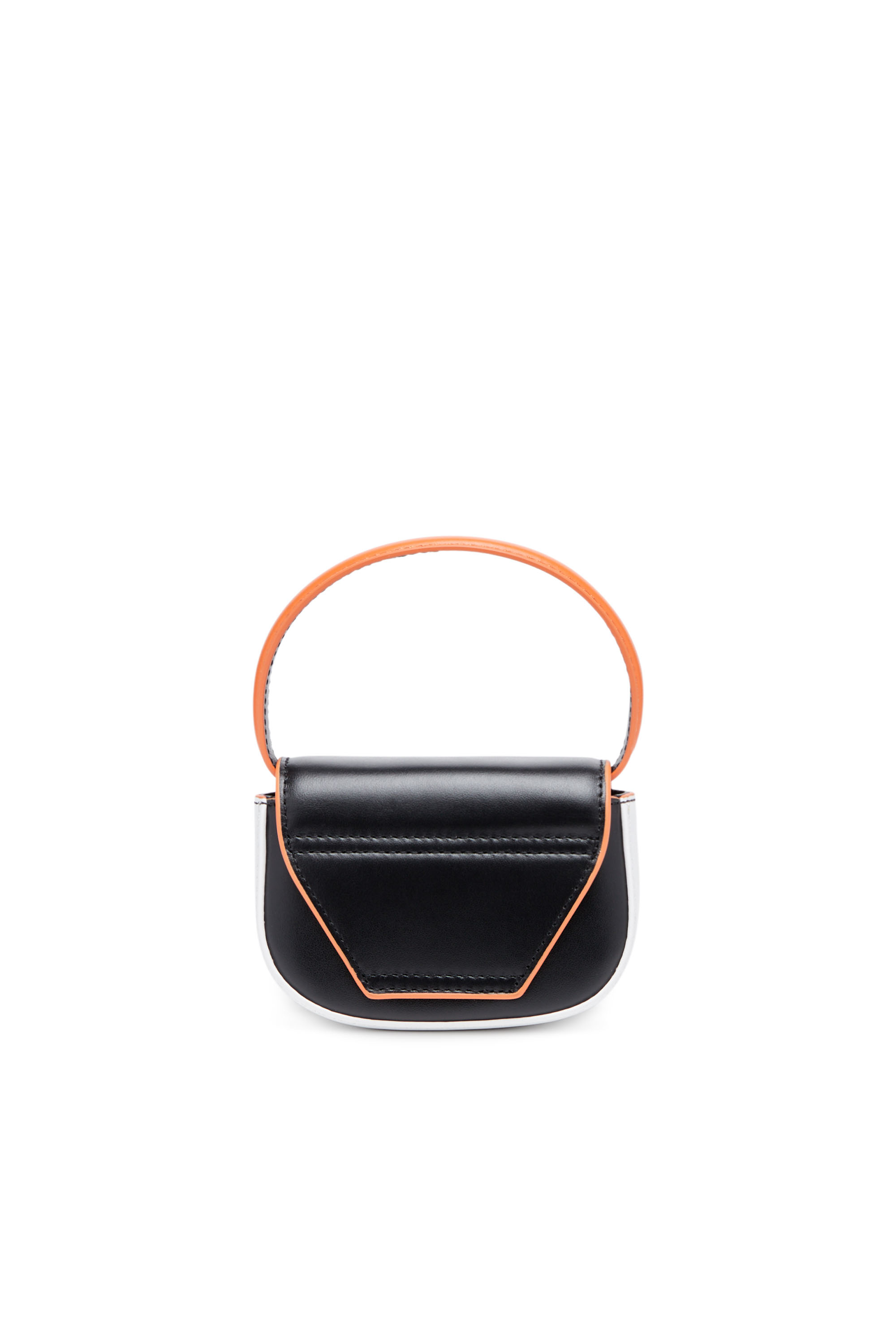 Diesel - 1DR XS, Woman's 1DR XS - Iconic mini bag in colour-block nappa in Black/Orange - 2