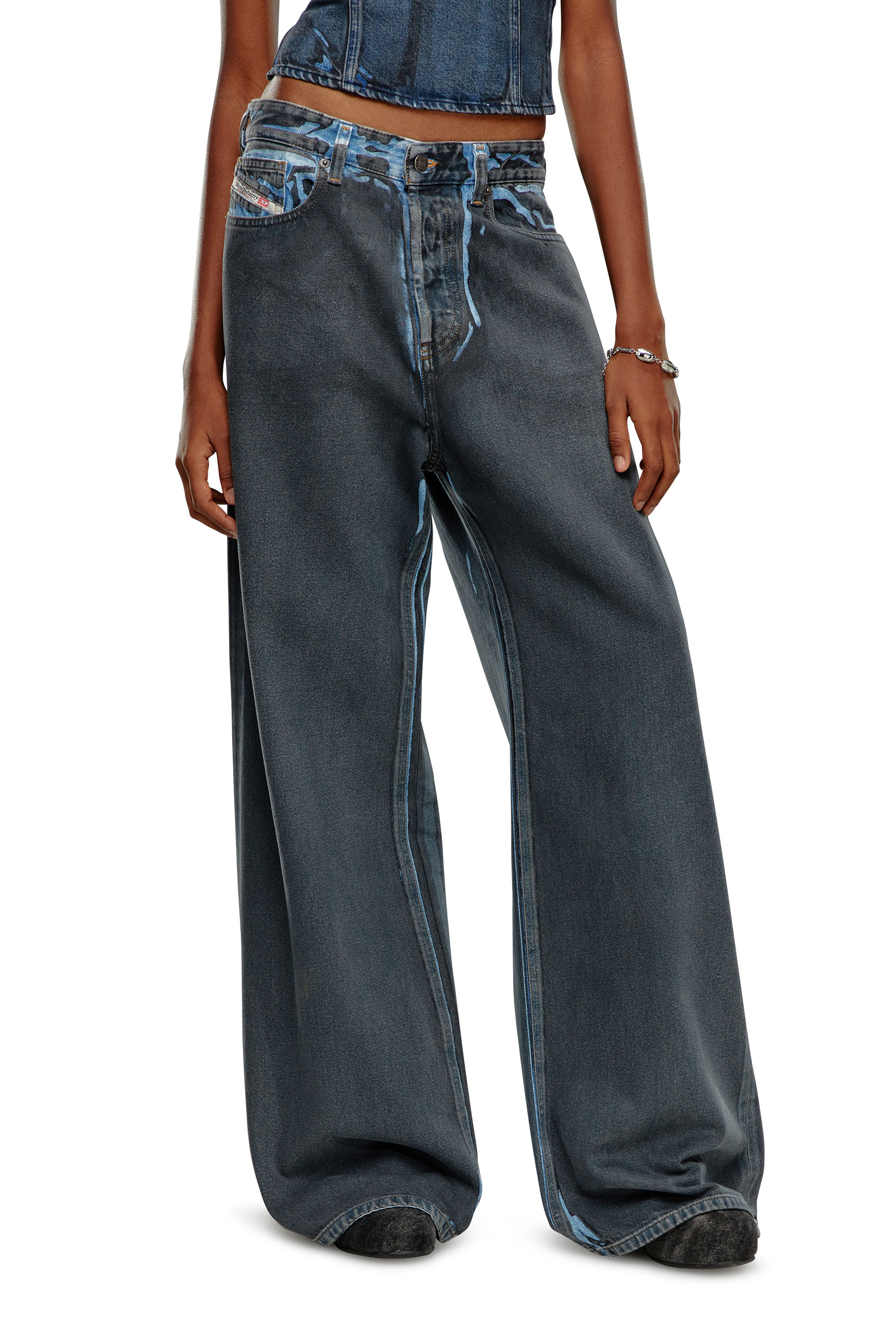 Diesel - Woman's Relaxed Jeans 1996 D-Sire 09K45, Dark Blue - 1