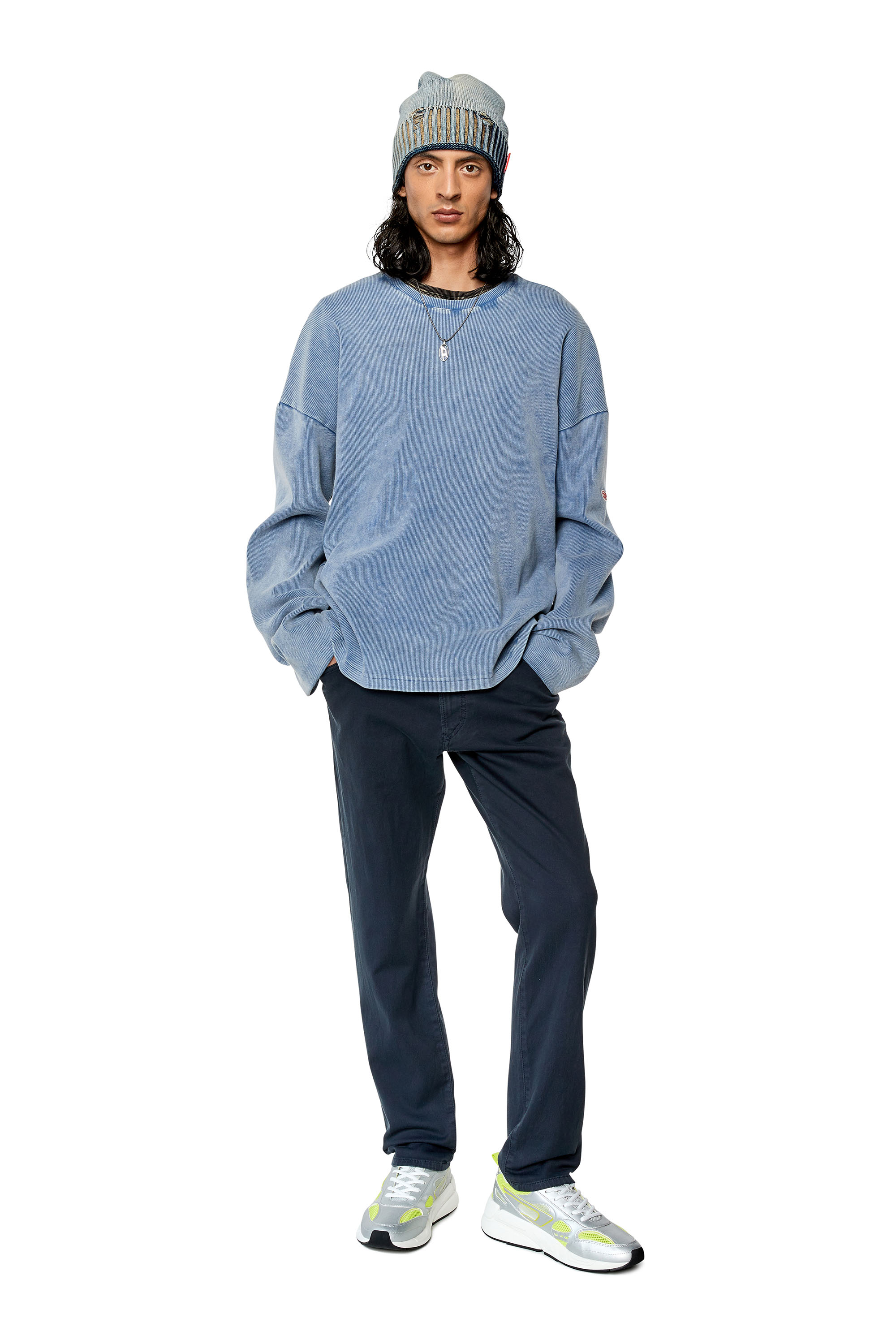 Diesel - Tapered 2030 D-Krooley Joggjeans® 068DY, Man's Tapered 2030 D-Krooley Joggjeans® in Blue - 2
