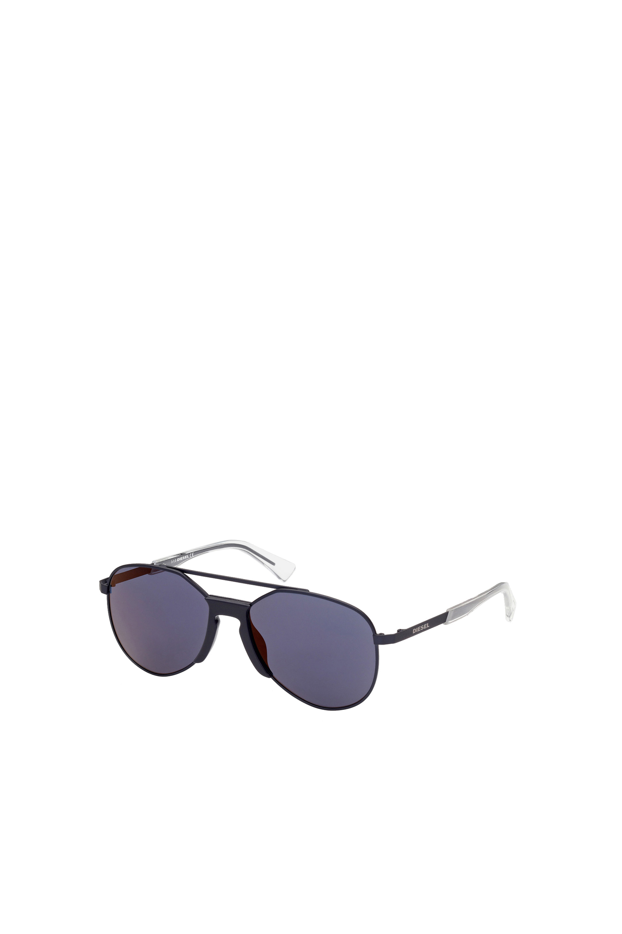 Diesel - DL0339, Man's Sunglasses Reinvented aviator shape in Black/Blue - 3
