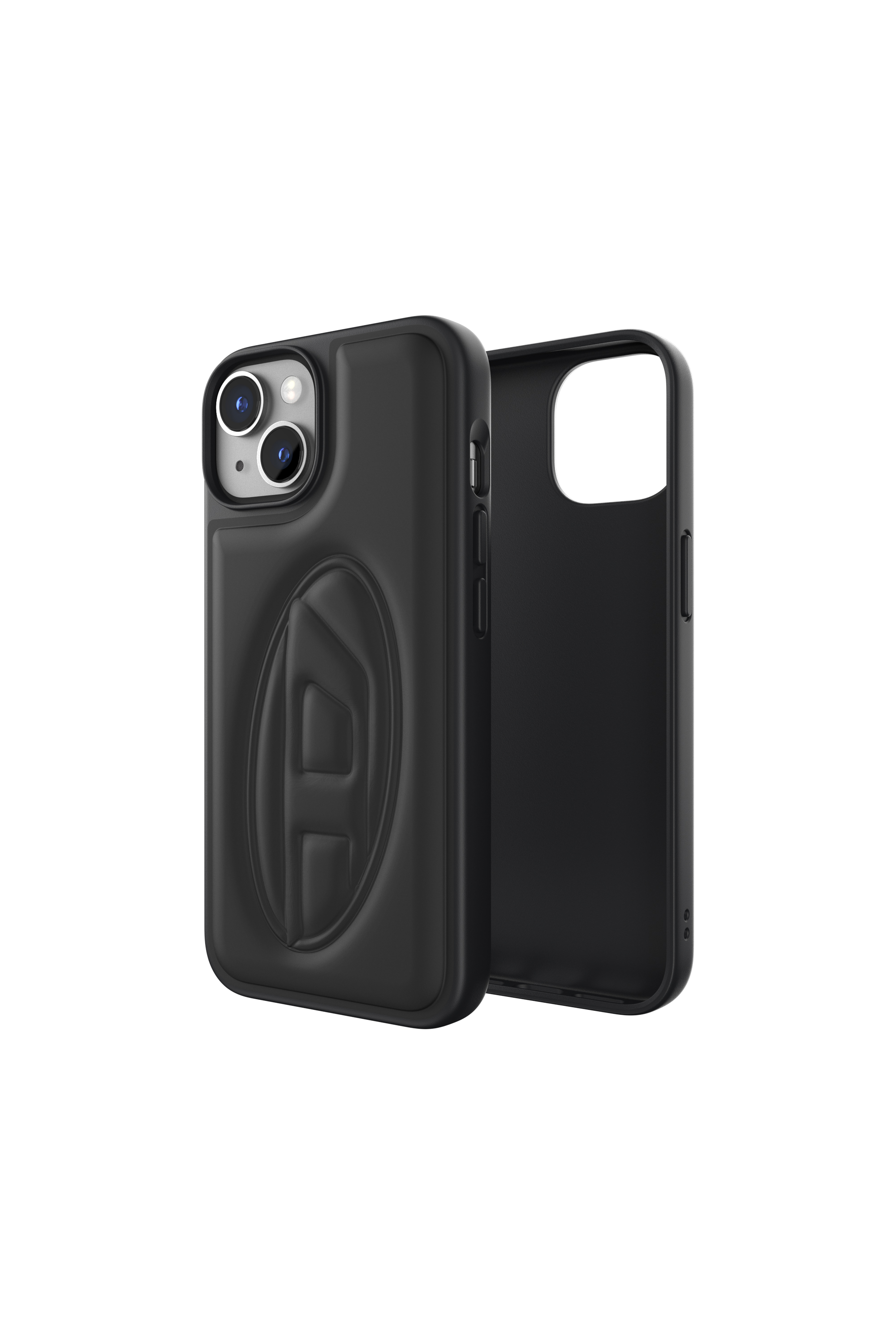 Diesel - 53406 MOULDED CASE, Unisex's Moulded case D logo for iPhone 14 in Black - 1