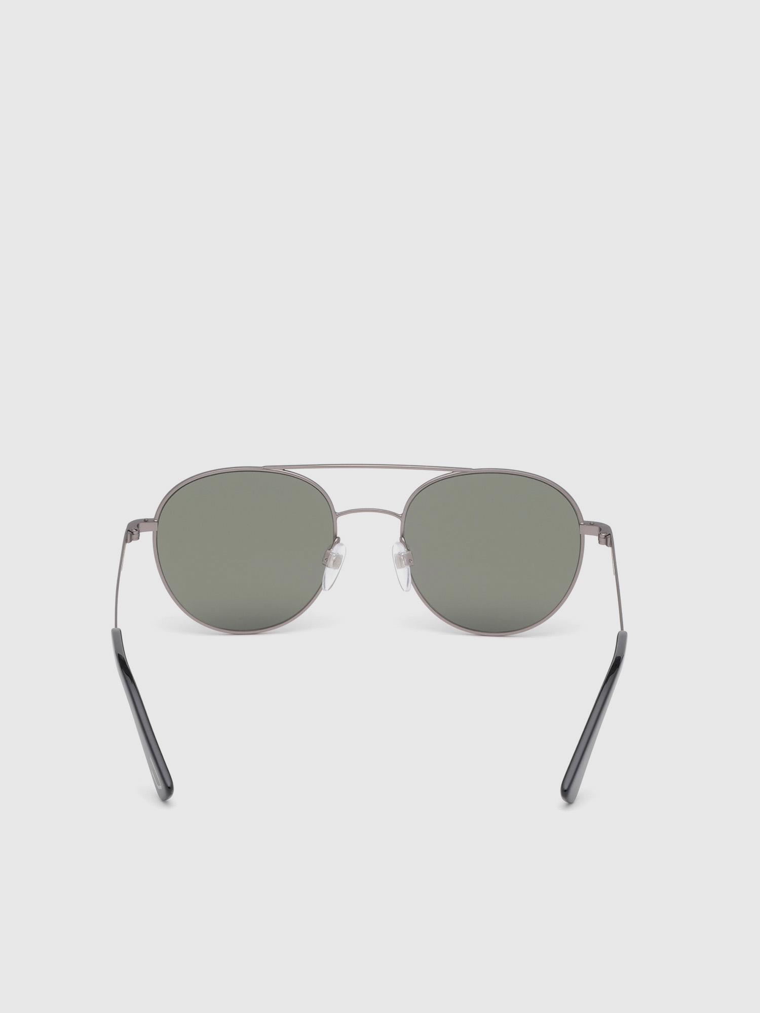 Diesel - DL0286, Unisex's Rounded sunglasses in metal in Dark Beige - 1